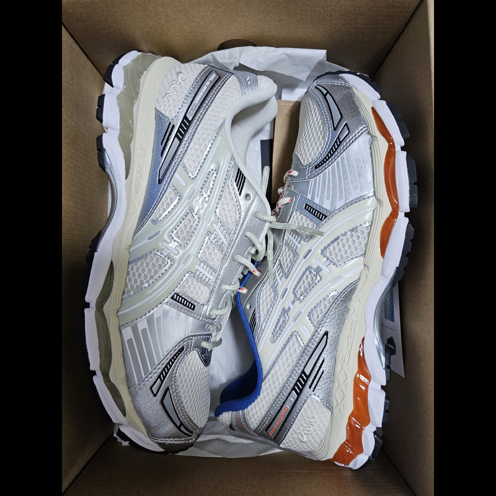 Asics x Ronnie Fieg Gel-Kayano 12.1 Cream Pure Aqua, Asics x Ronnie Fieg Gel-Kayano 12.1 Cream 착용 스타일
