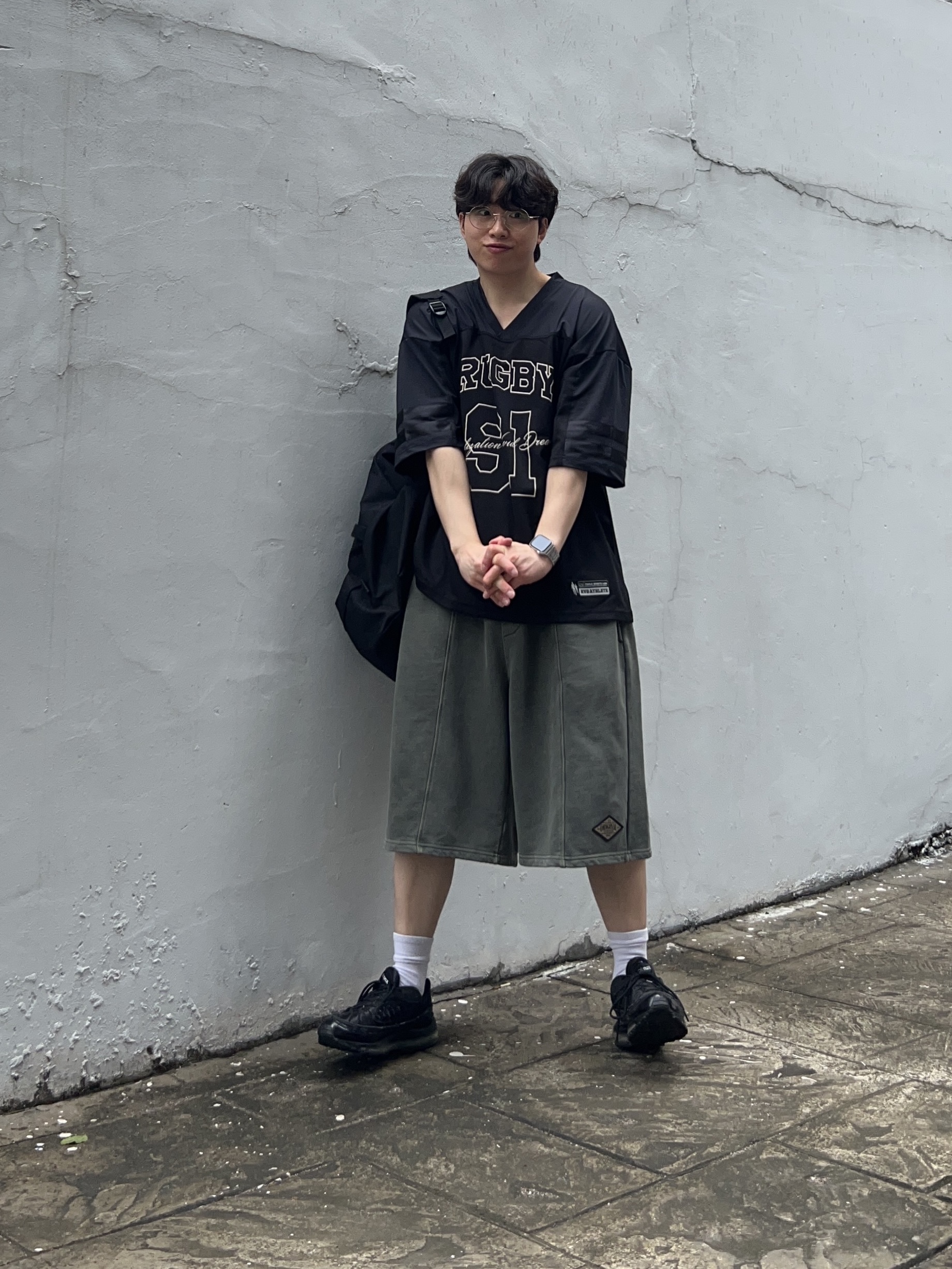 Nike x Supreme Air Max 98 Black, Comme des Garcons Homme Plus Nylon Backpack Large Black 착용 스타일 - 3
