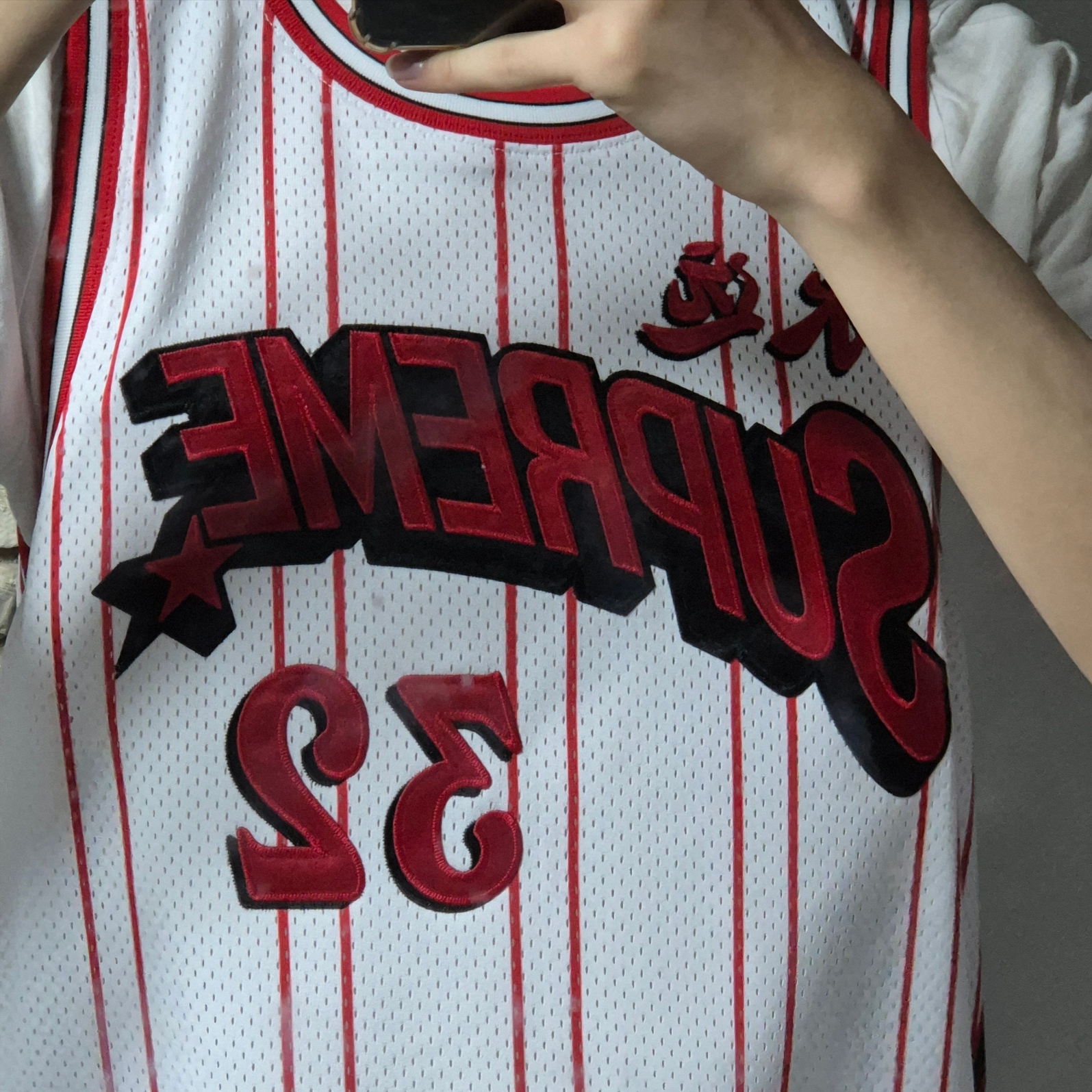 Supreme Star Basketball Jersey White - 24SS 착용 스타일 - 1