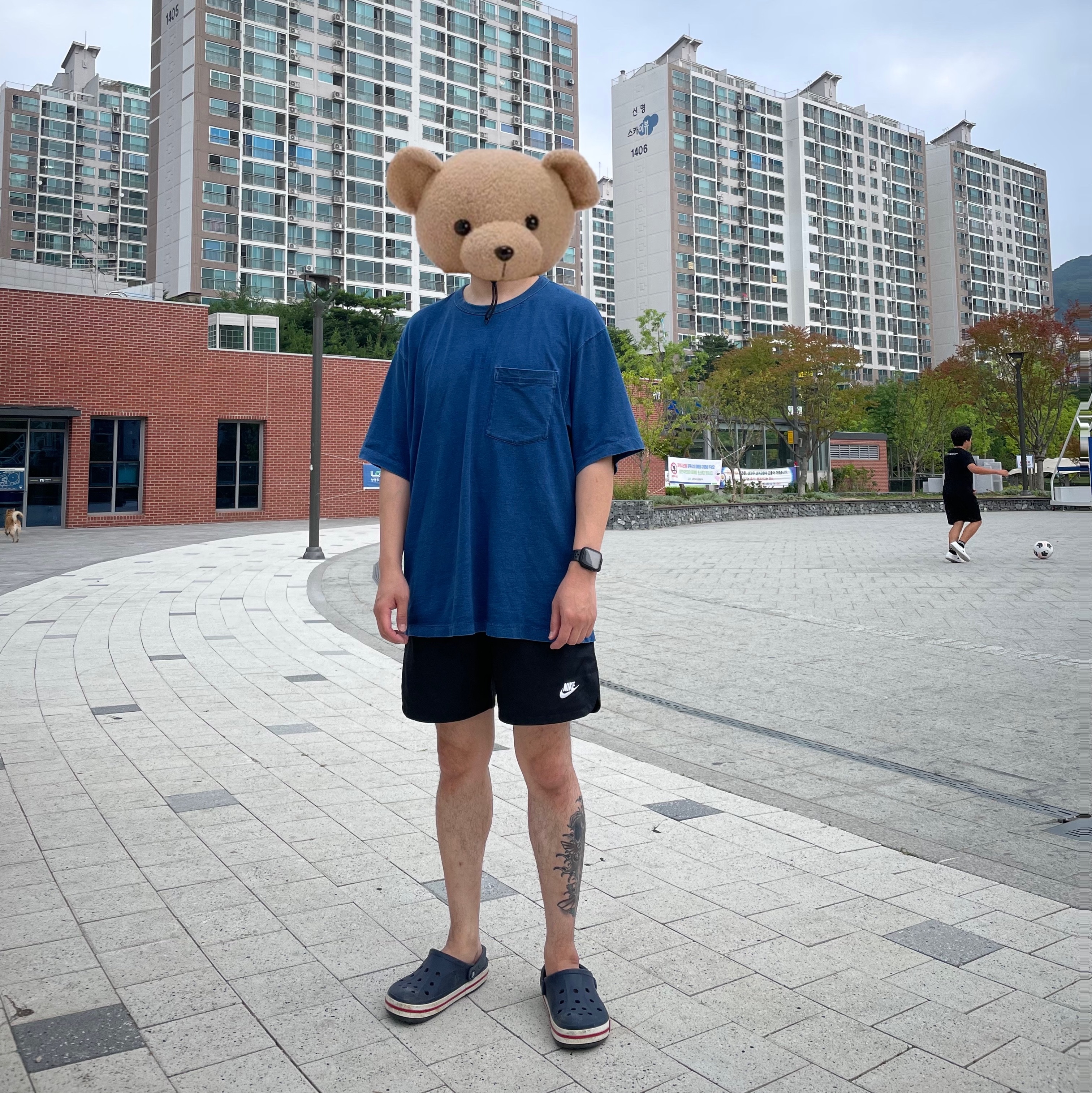 Nike NSW Woven Lined Flow Shorts Black - Asia 착용 스타일 - 3