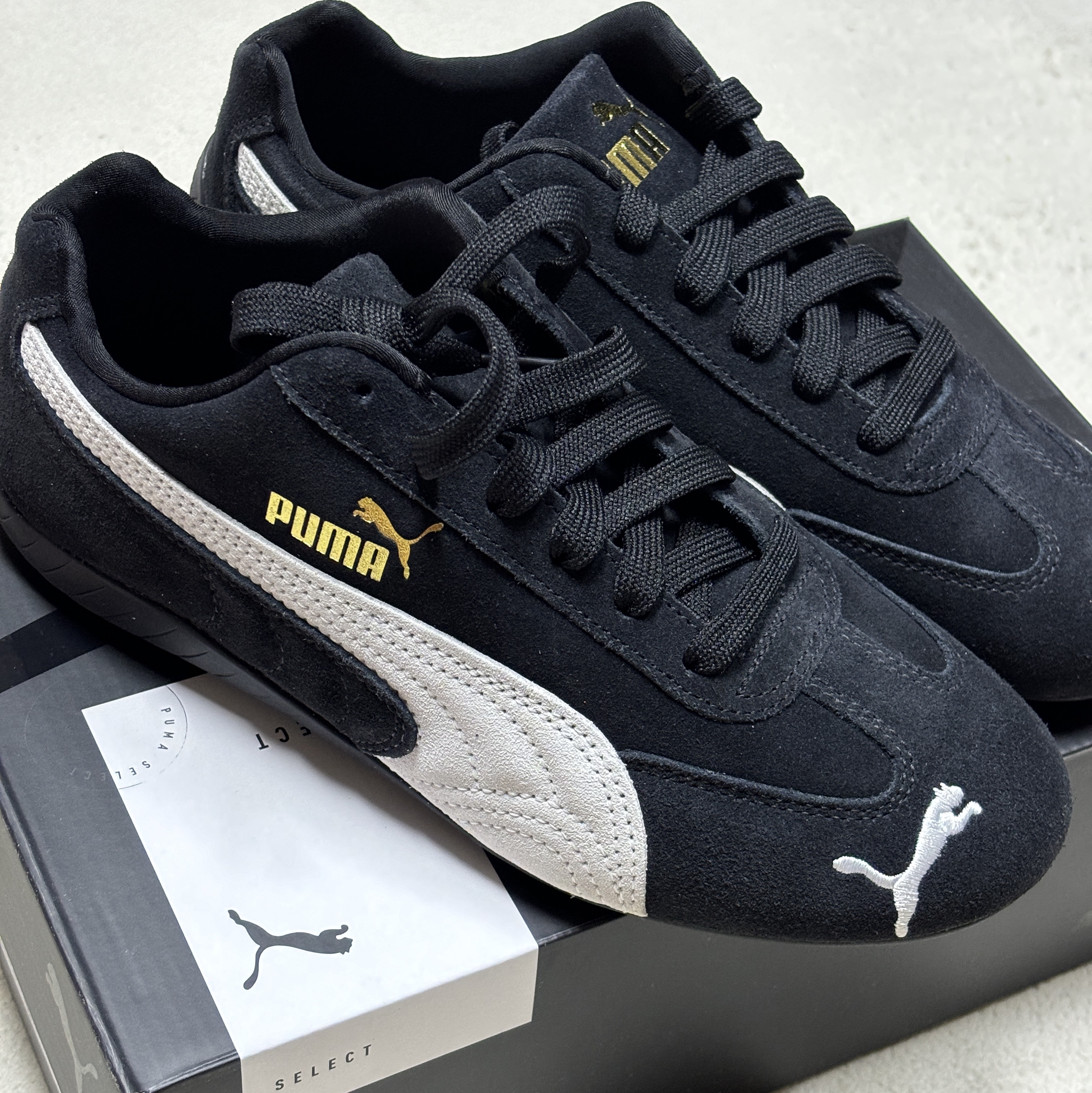 Puma Speedcat OG Black White 착용 스타일