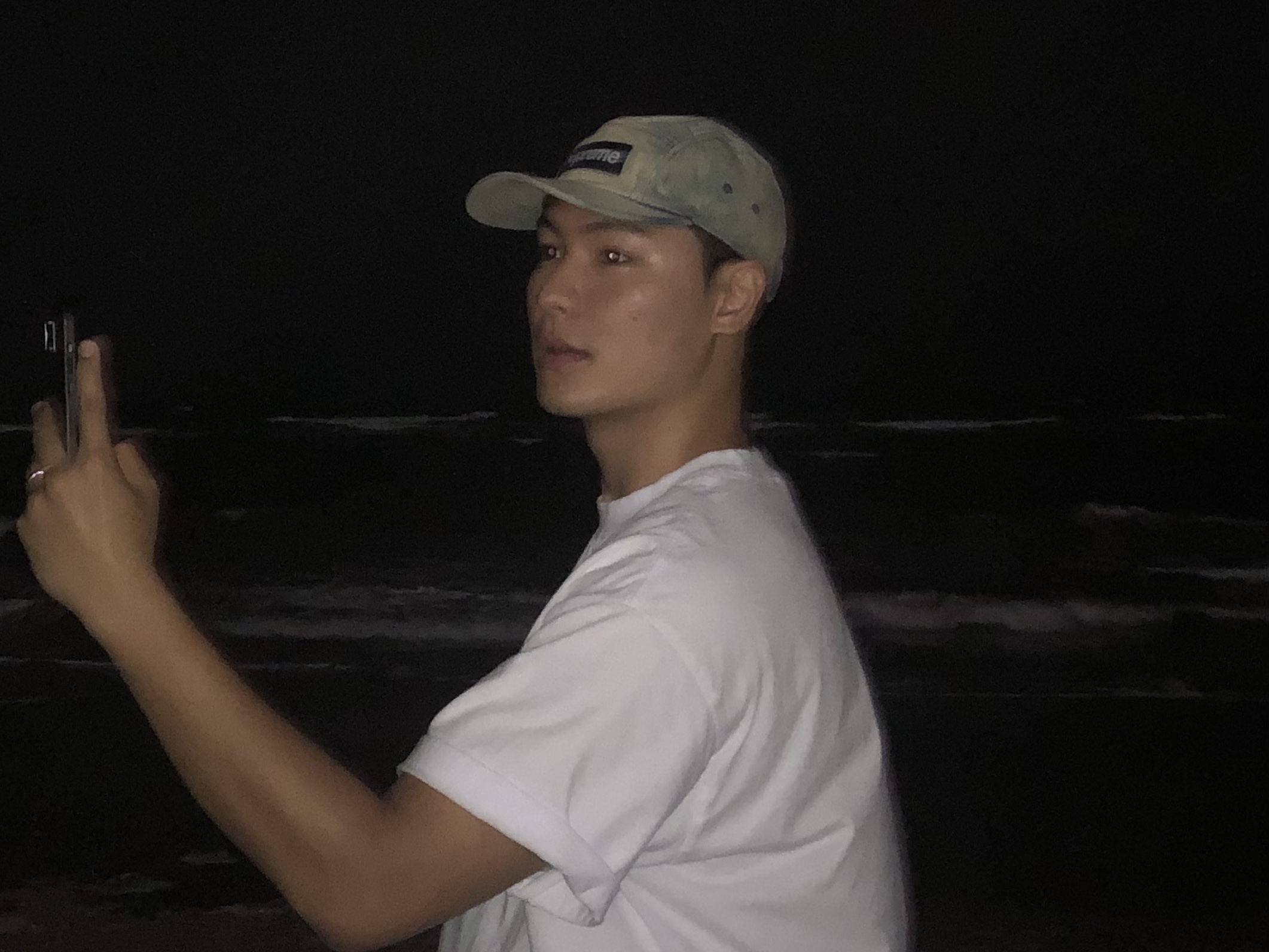 Supreme Washed Chino Twill Camp Cap Dirty Indigo - 24SS 착용 스타일 - 1