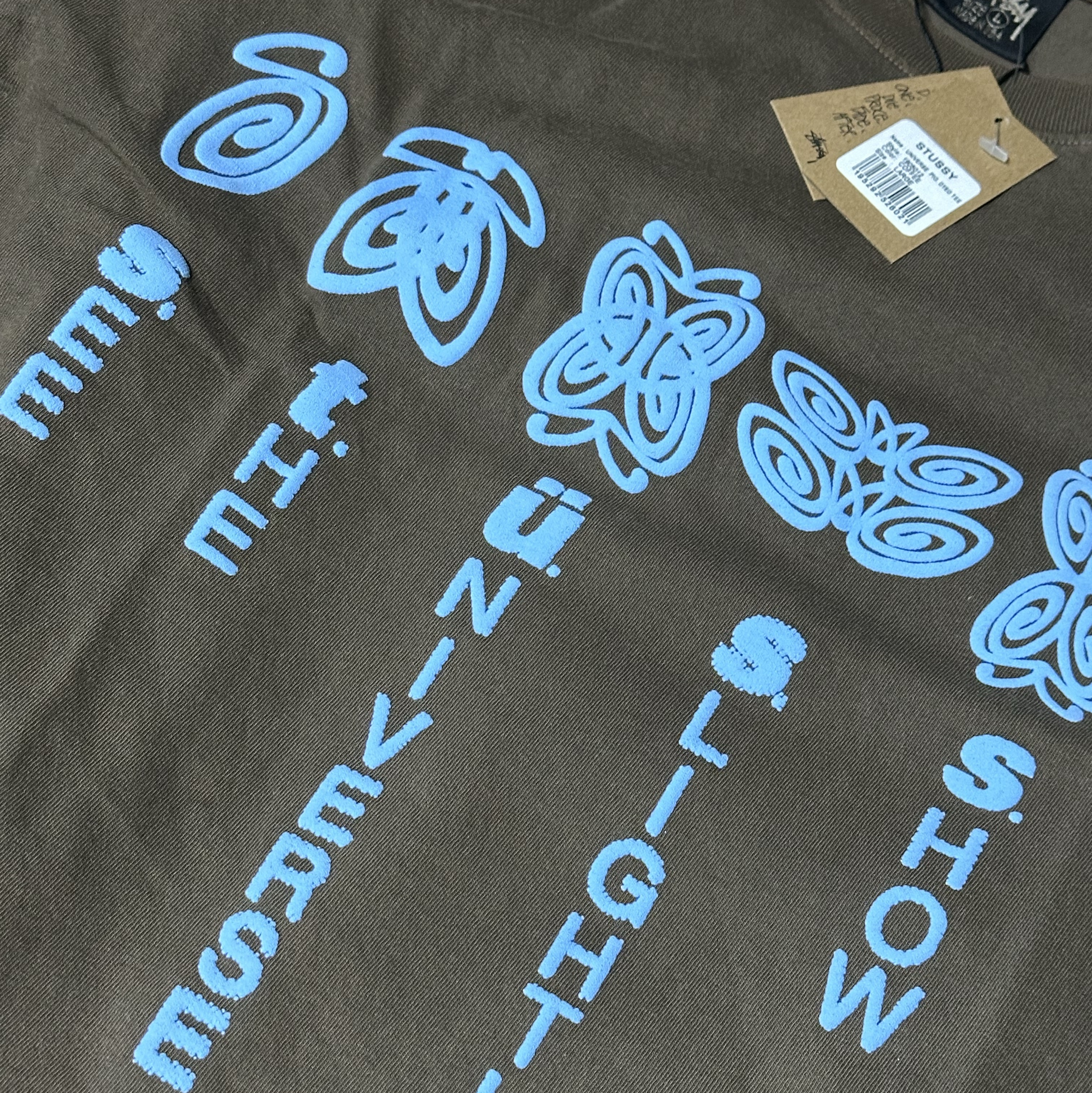 Stussy Universe T-Shirt Pigment Dyed Coffee 착용 스타일