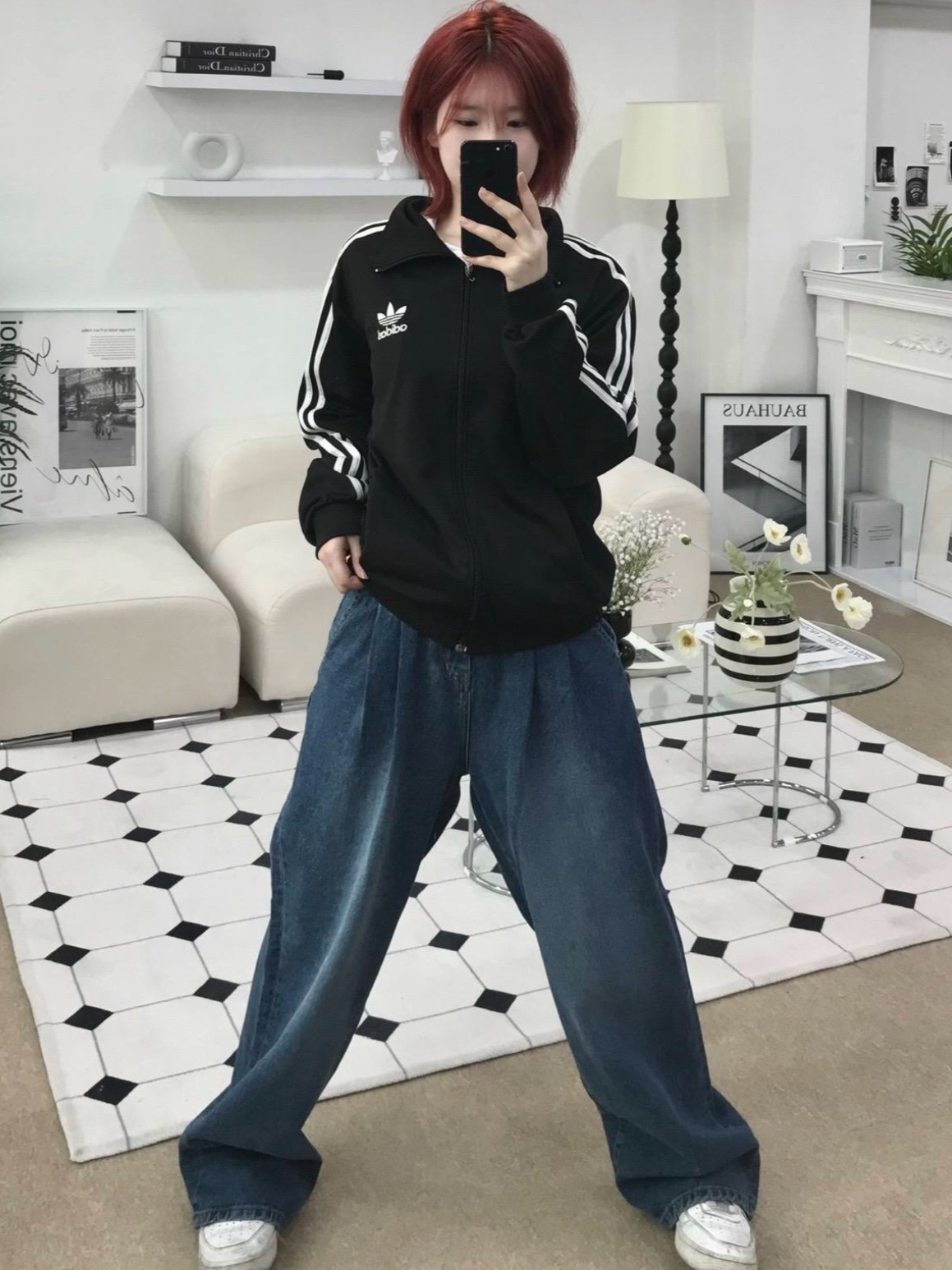 Adidas Adicolor Classic Beckenbauer Track Top Black - KR Sizing 착용 스타일