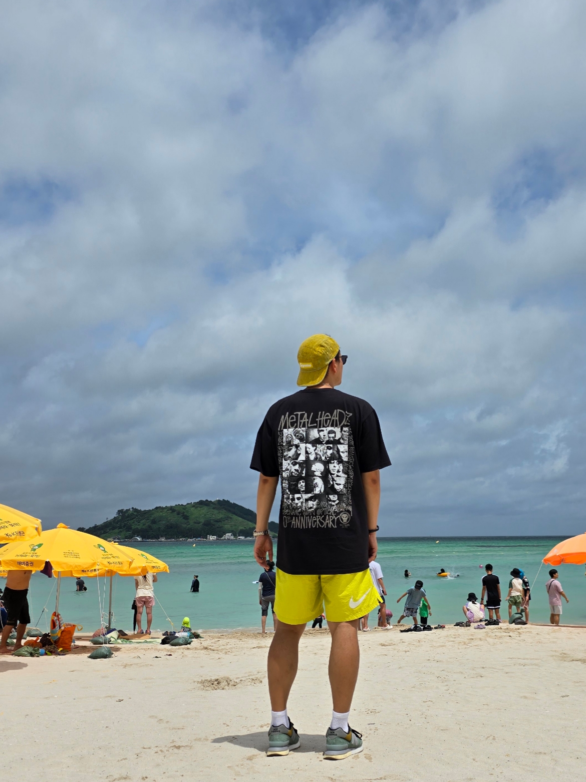 Nike x Stussy Shorts High Voltage (FJ9167-344), Supreme Coated Denim Camp Cap Yellow - 24SS 착용 스타일 - 2