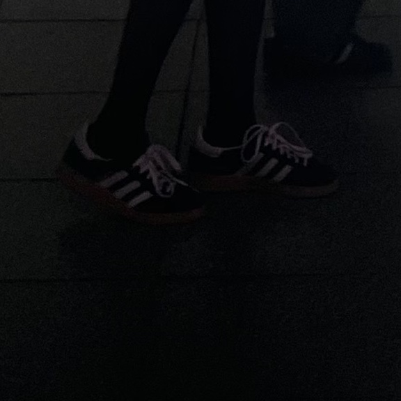 (W) Adidas Spezial Handball Core Black Clear Pink 착용 스타일 - 1