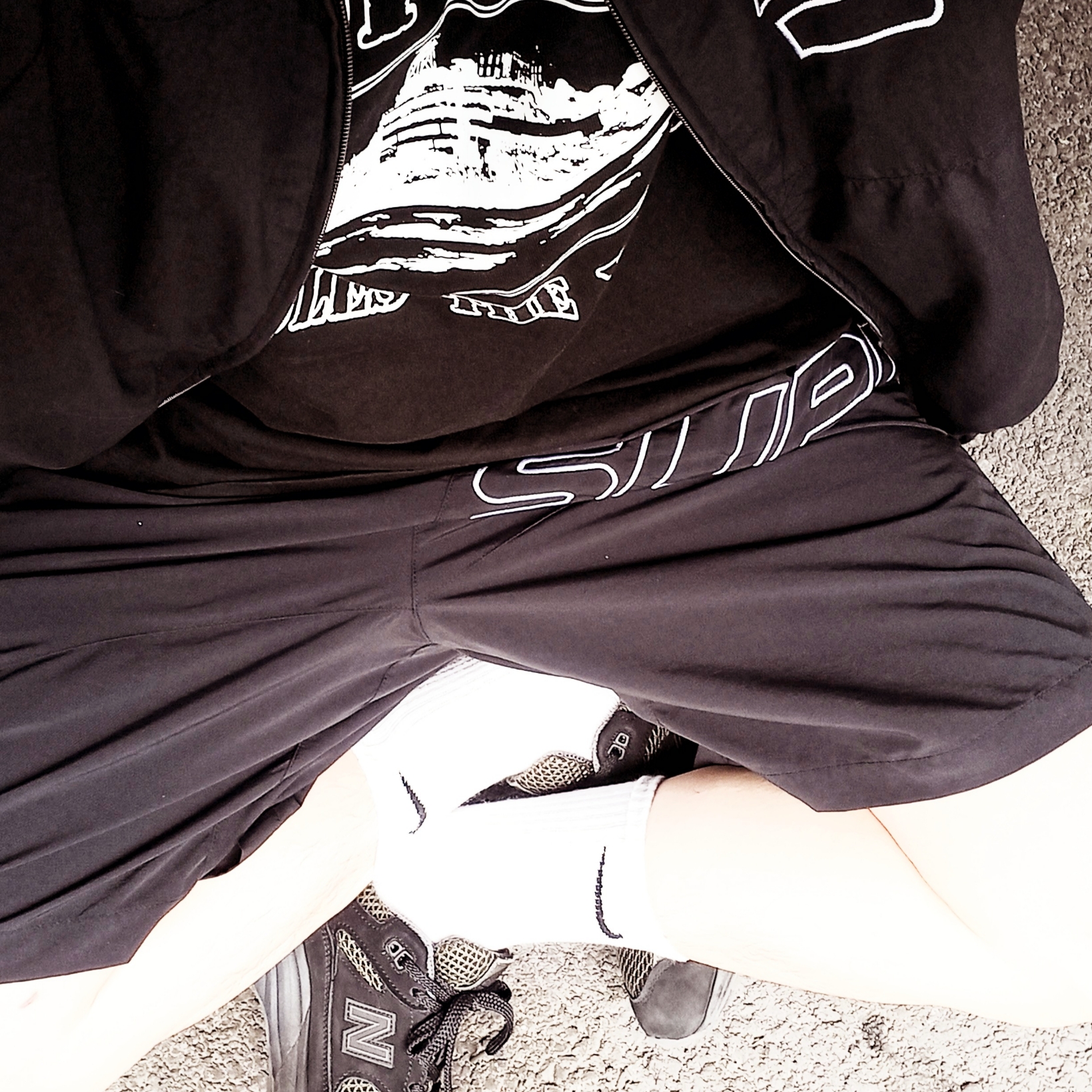 Supreme Curve Track Jacket Black - 24SS, Supreme Curve Nylon Short Black - 24SS 착용 스타일 - 3
