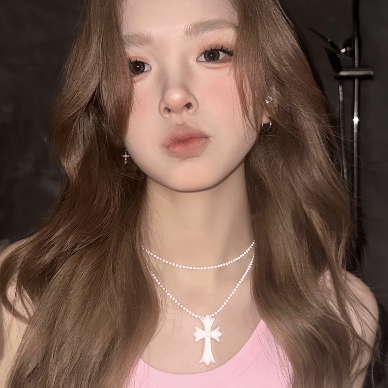 Chrome Hearts Silichrome CH Cross Pendant White 2022/2023 착용 스타일
