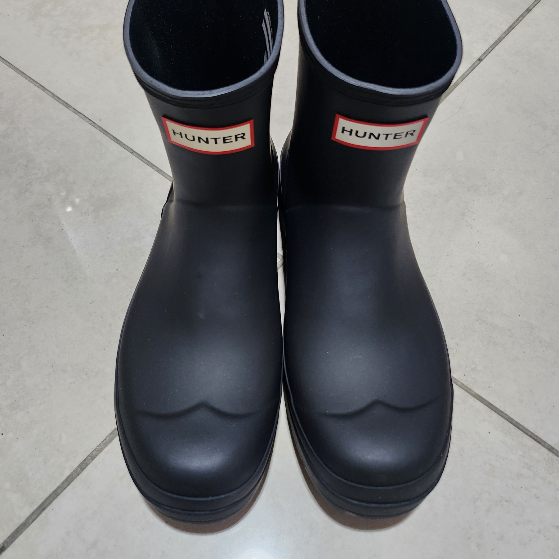 Hunter Play Short Wellington Boots Black 착용 스타일