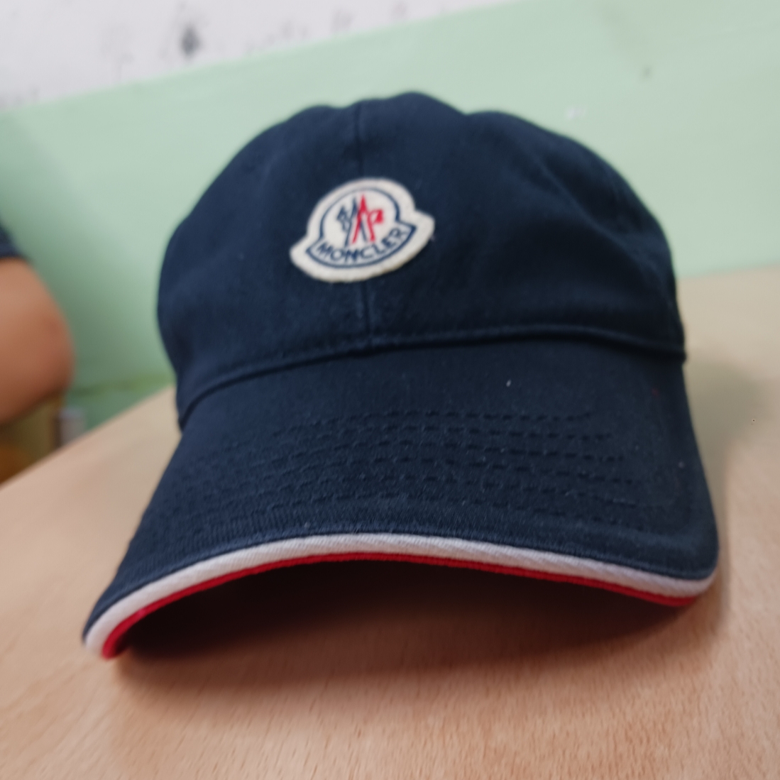 Moncler Logo Baseball Cap Night Blue - 23SS 착용 스타일 - 1