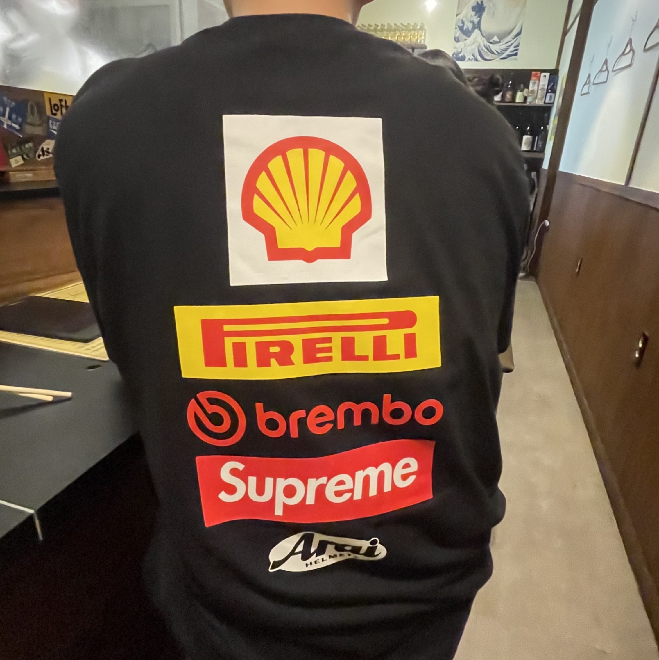 Supreme x Ducati Logos T-Shirt Black - 24SS 착용 스타일