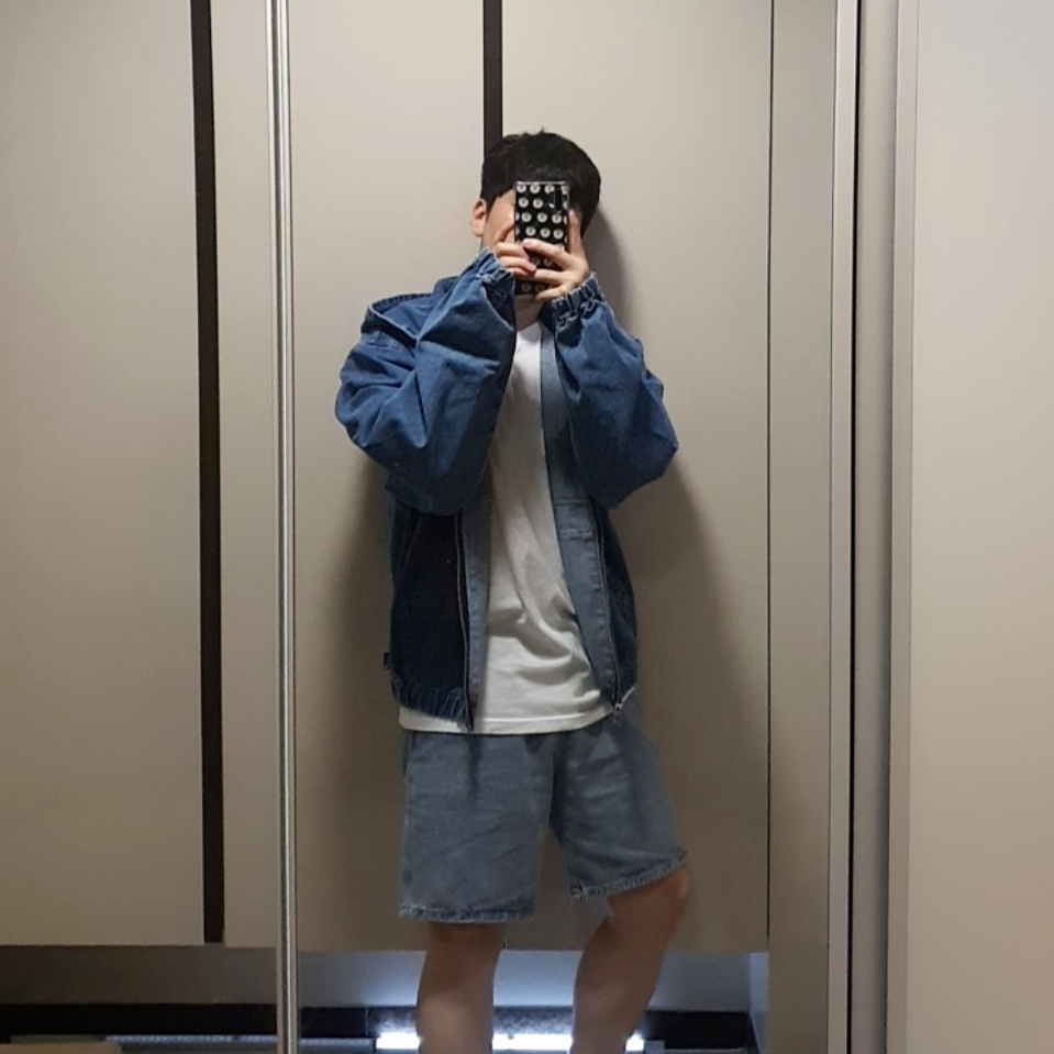 Stussy Denim Work Jacket Indigo 착용 스타일