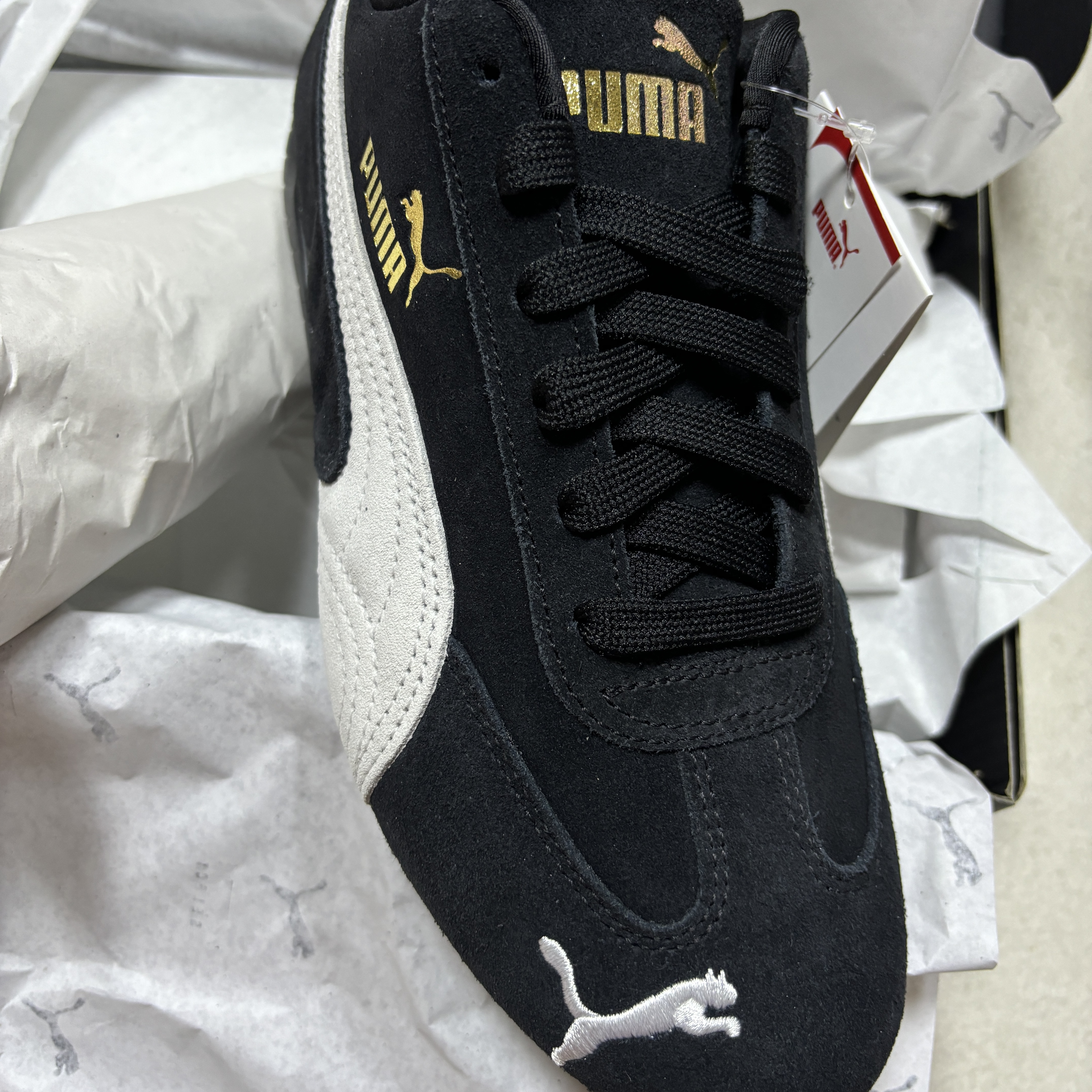 Puma Speedcat OG Black White 착용 스타일 - 2