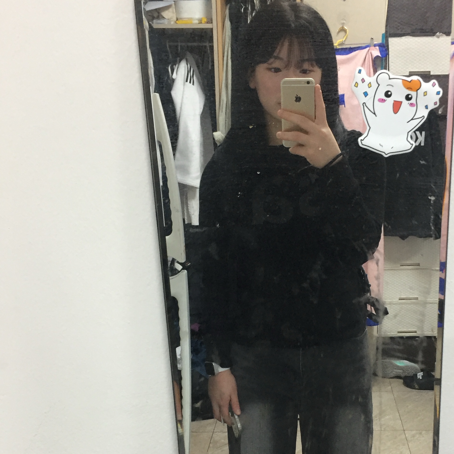 [예약 배송][KREAM 단독] Safarispot Women 1/2 Basic Safari LS T-Shirt Black 착용 스타일