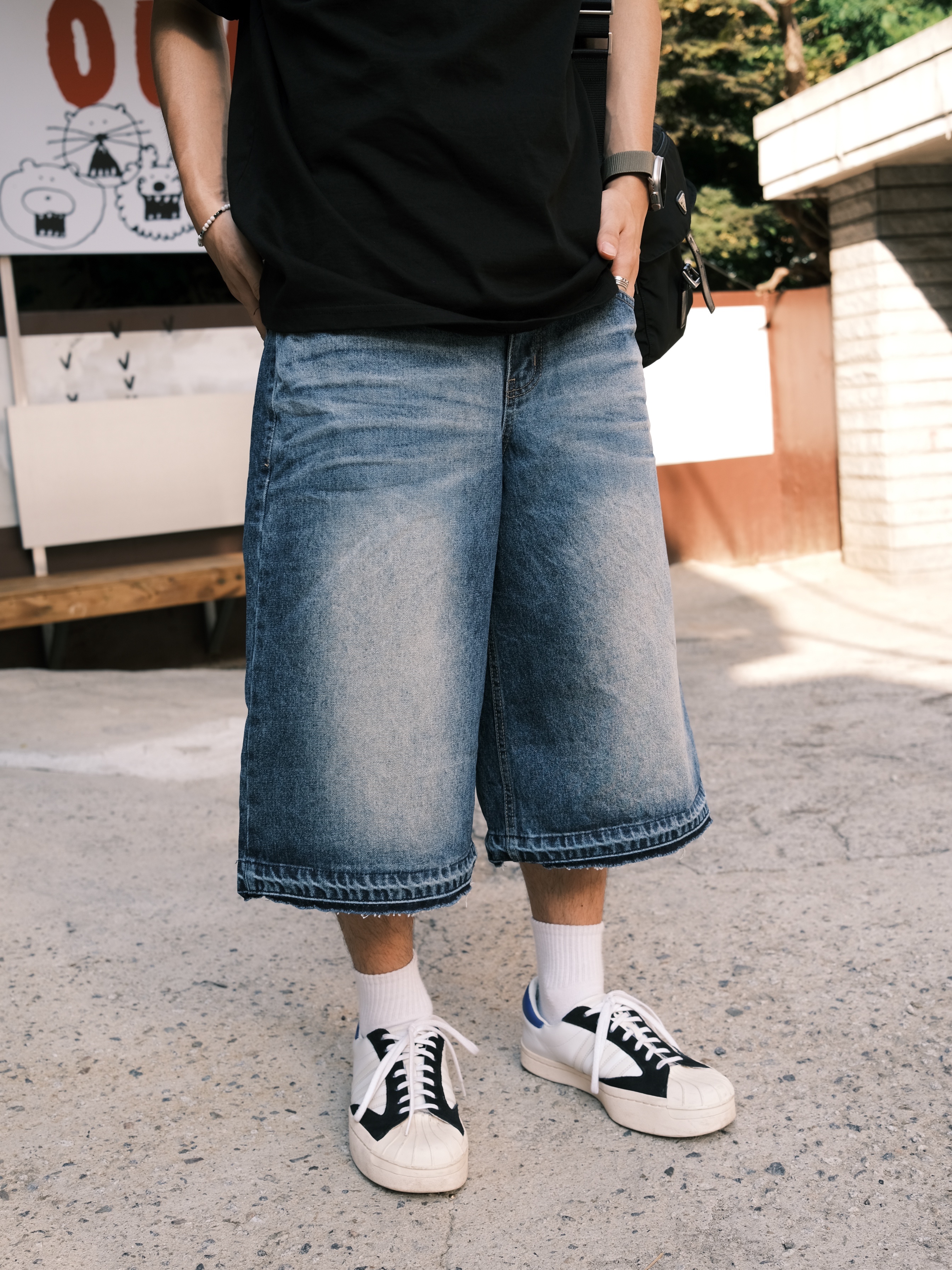 Y-3 Yohji Star Cloud White Bold Blue 착용 스타일 - 5