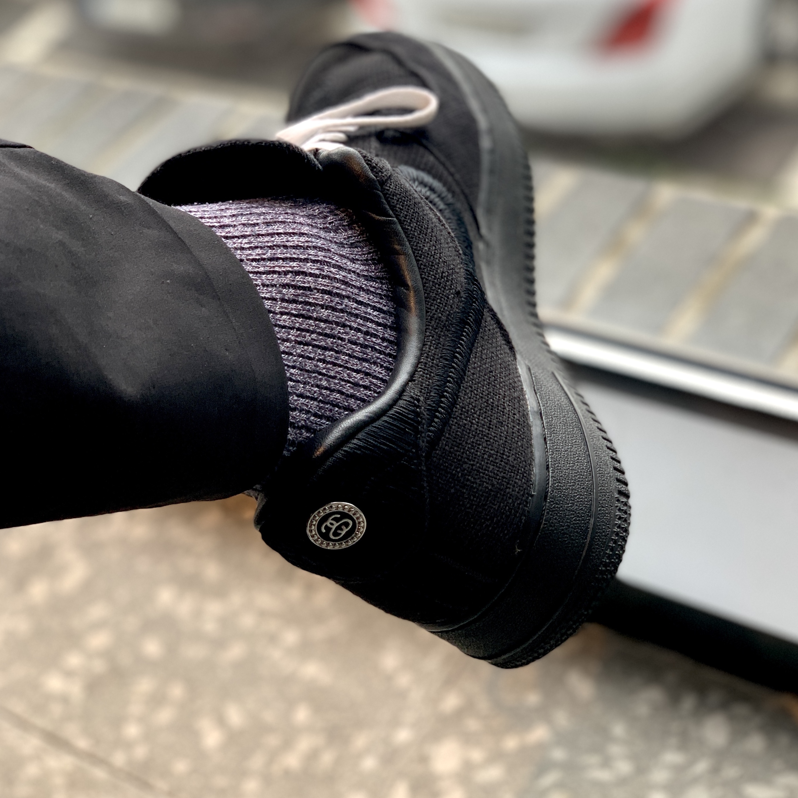 Nike x Stussy Air Force 1 Low Triple Black 착용 스타일