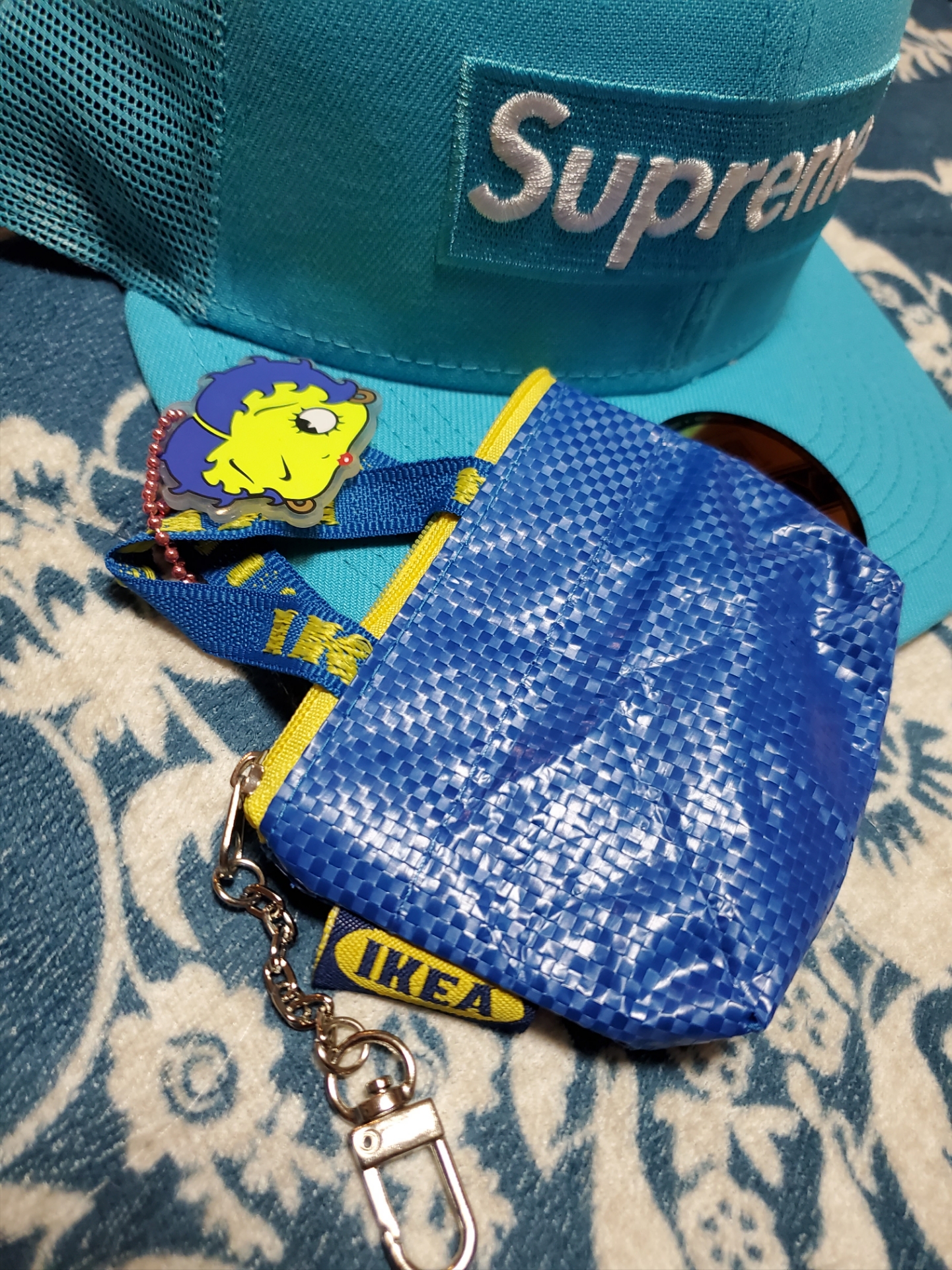 Supreme Box Logo Mesh Back New Era Blue - 23SS 착용 스타일 - 3