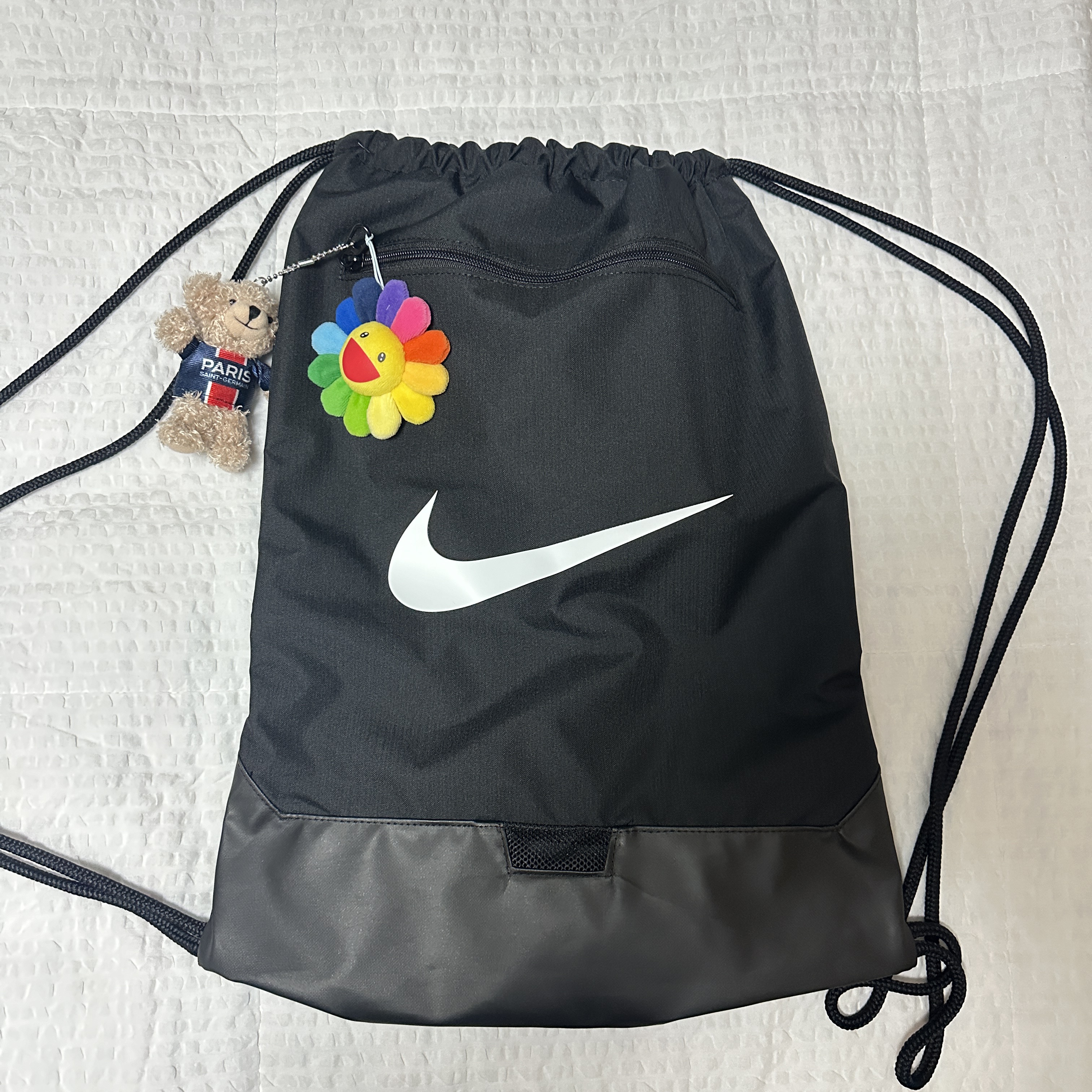 Nike Brasilia 9.5 Training Gym Sack 18L Black 착용 스타일