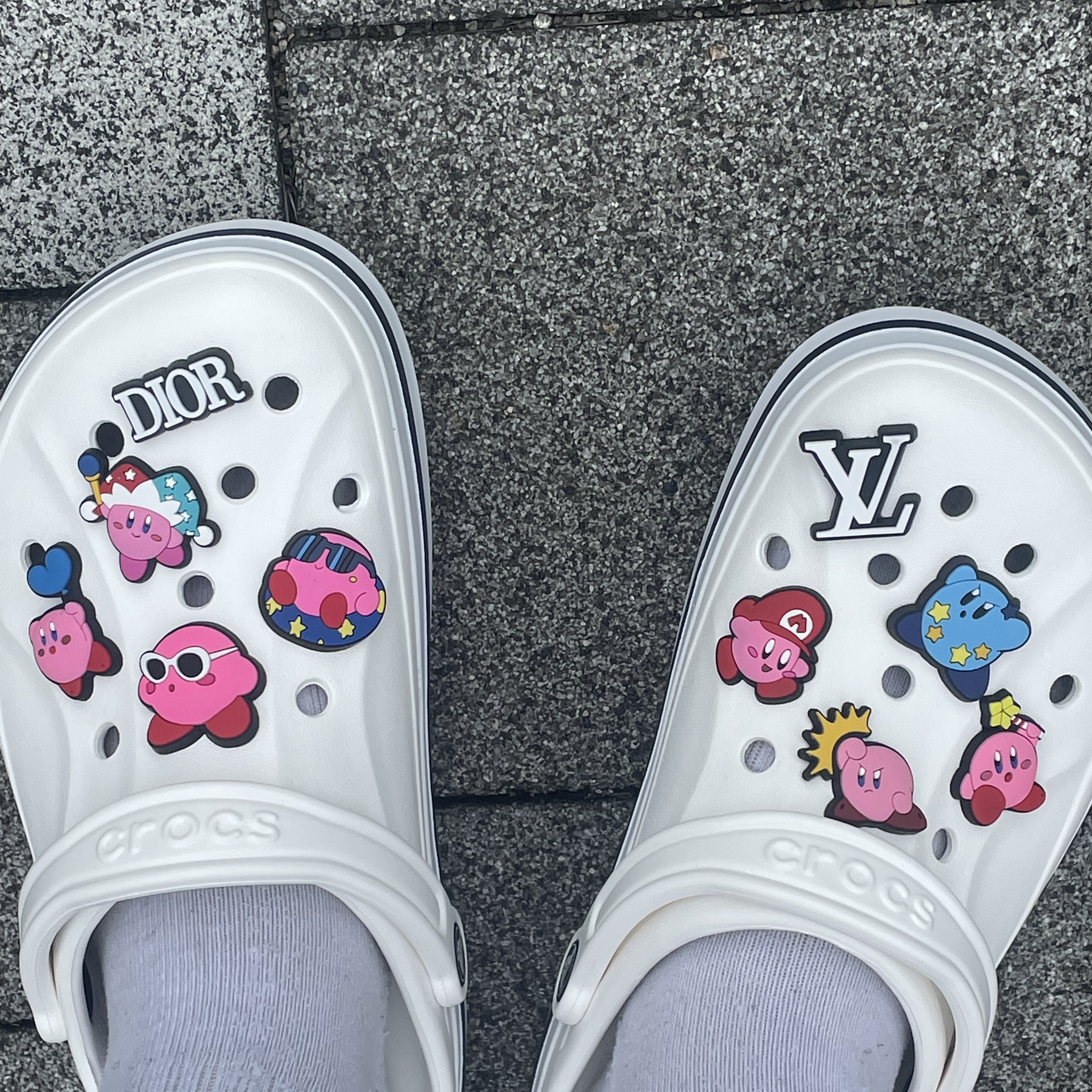 Crocs Bayaband Clog White Navy 착용 스타일