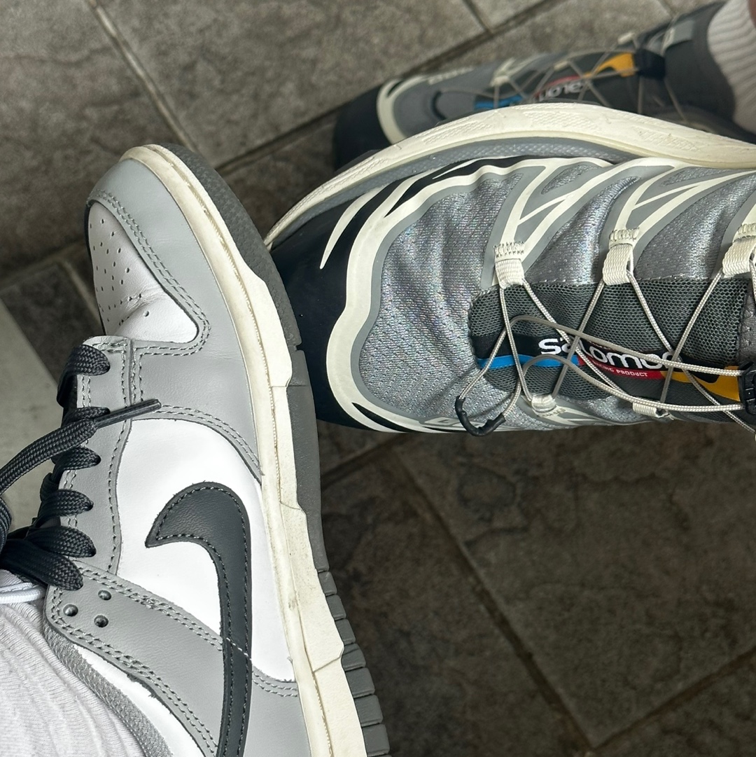 (W) Nike Dunk Low Light Smoke Grey, Salomon XT-6 Recut Phantom Vanilla Ice 착용 스타일