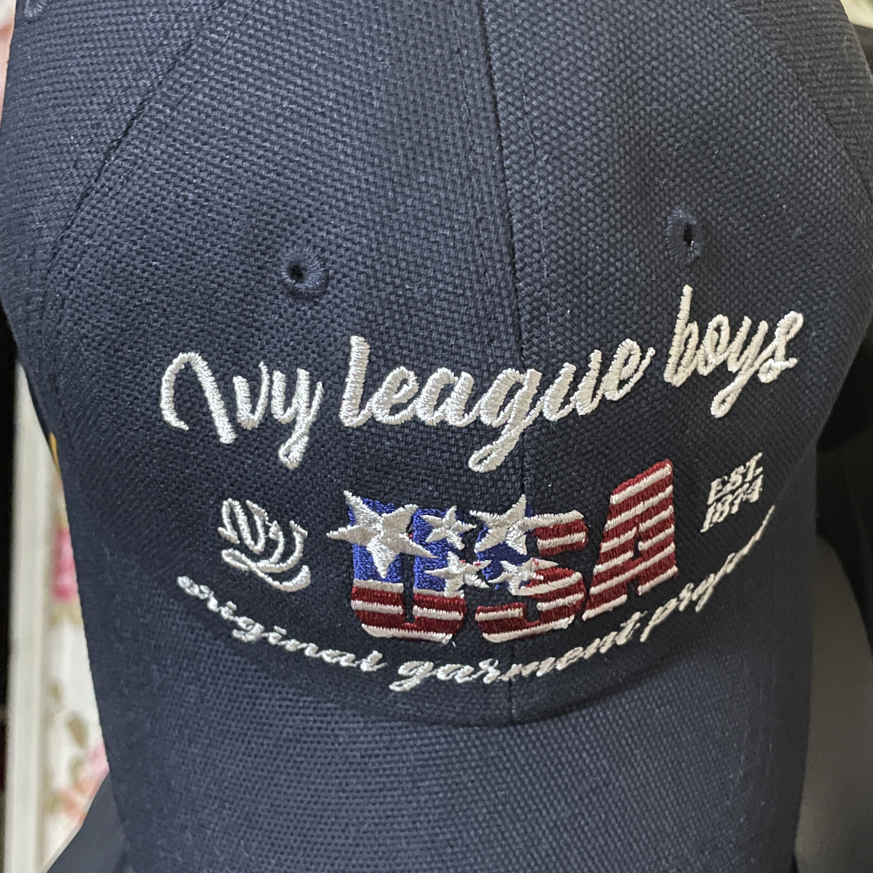 Ogarp Ivyboy Lettering B.B Cap Navy 착용 스타일