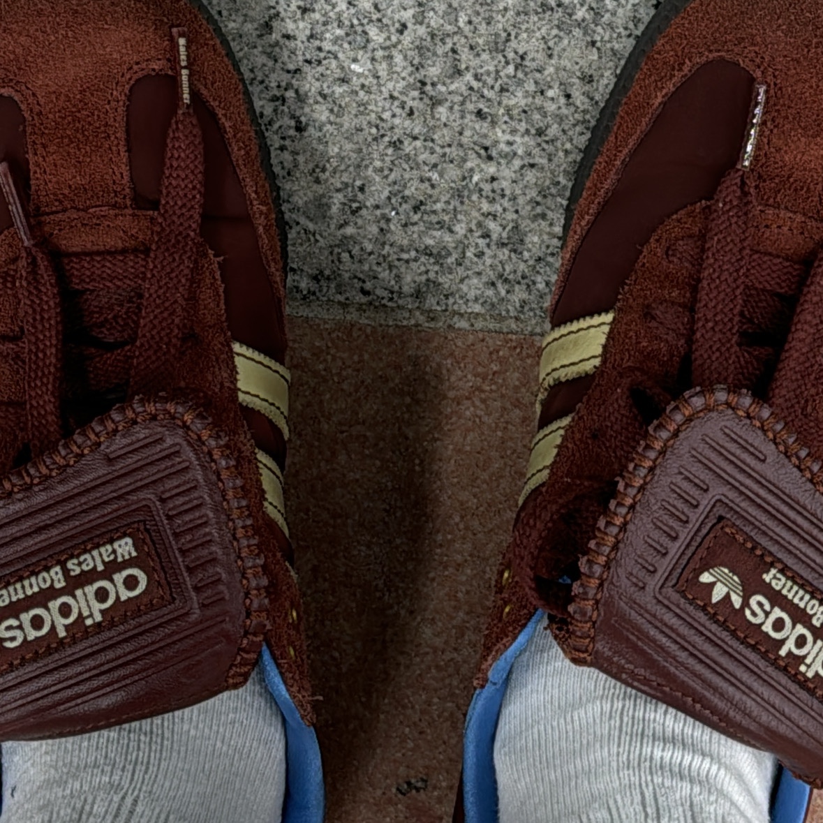 Adidas x Wales Bonner Nylon Samba Fox Brown Sandy Beige 착용 스타일 - 2