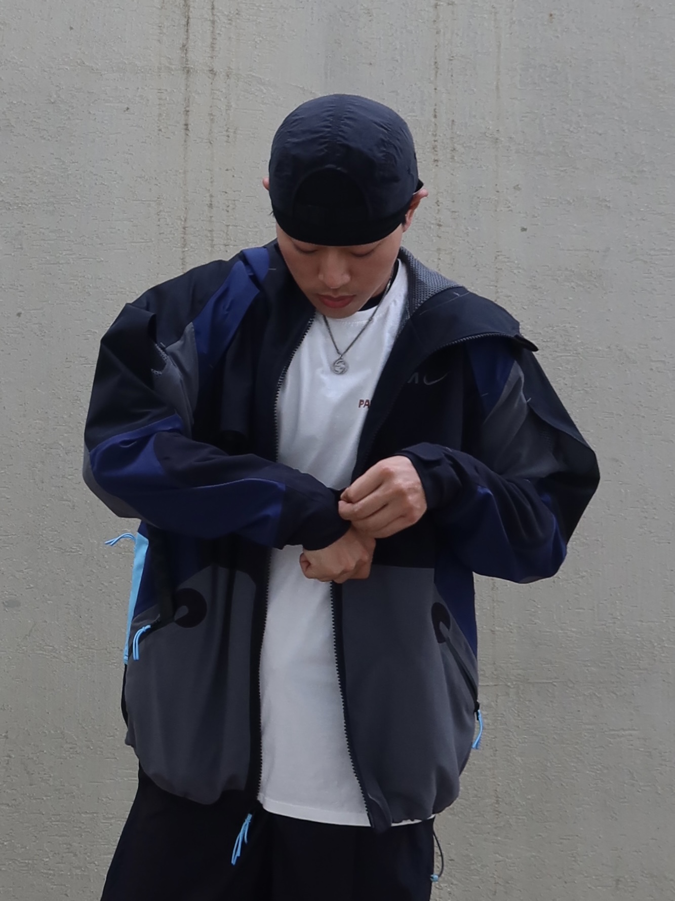 Nike ISPA Jacket Black - US/EU, Nike ISPA Jacket Black - Asia 착용 스타일 - 1