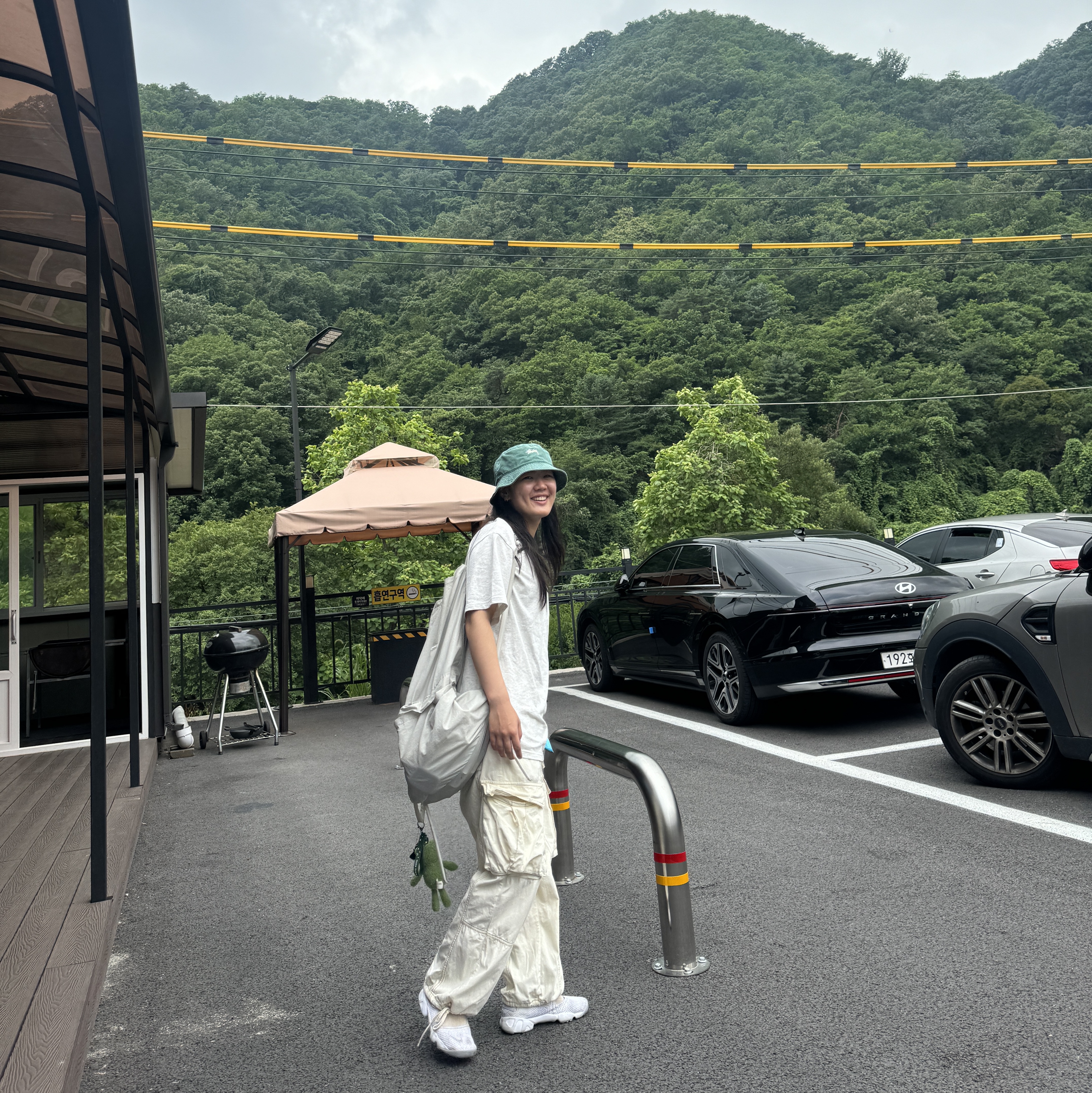 (GS/PS) Nike Air Rift White Wolf Grey, Stussy Washed Stock Bucket Hat Green 착용 스타일 - 1