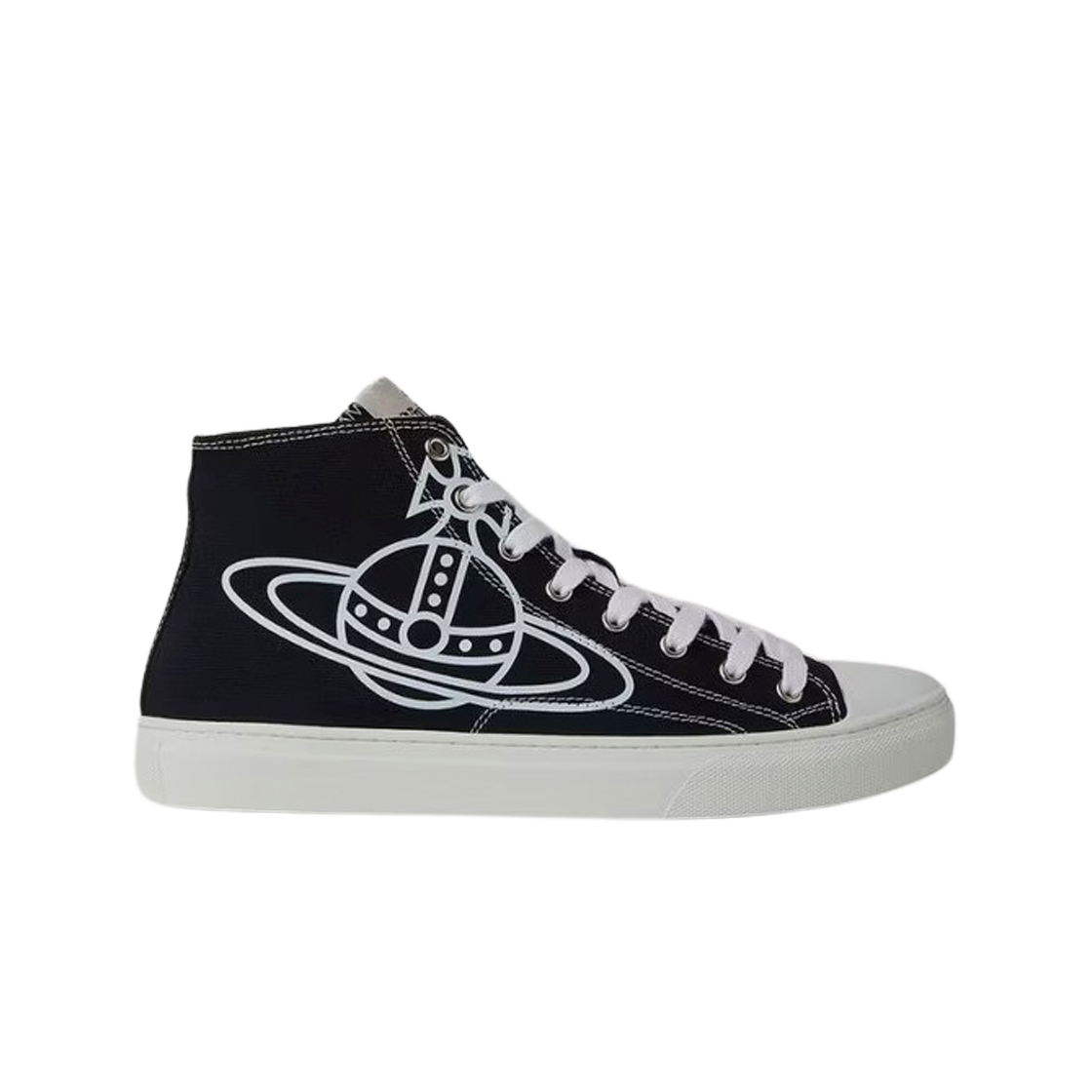 (W) 비비안 웨스트우드 플림솔 하이탑 스니커즈 블랙((W) Vivienne Westwood Plimsoll High Top Sneakers Black) - 1