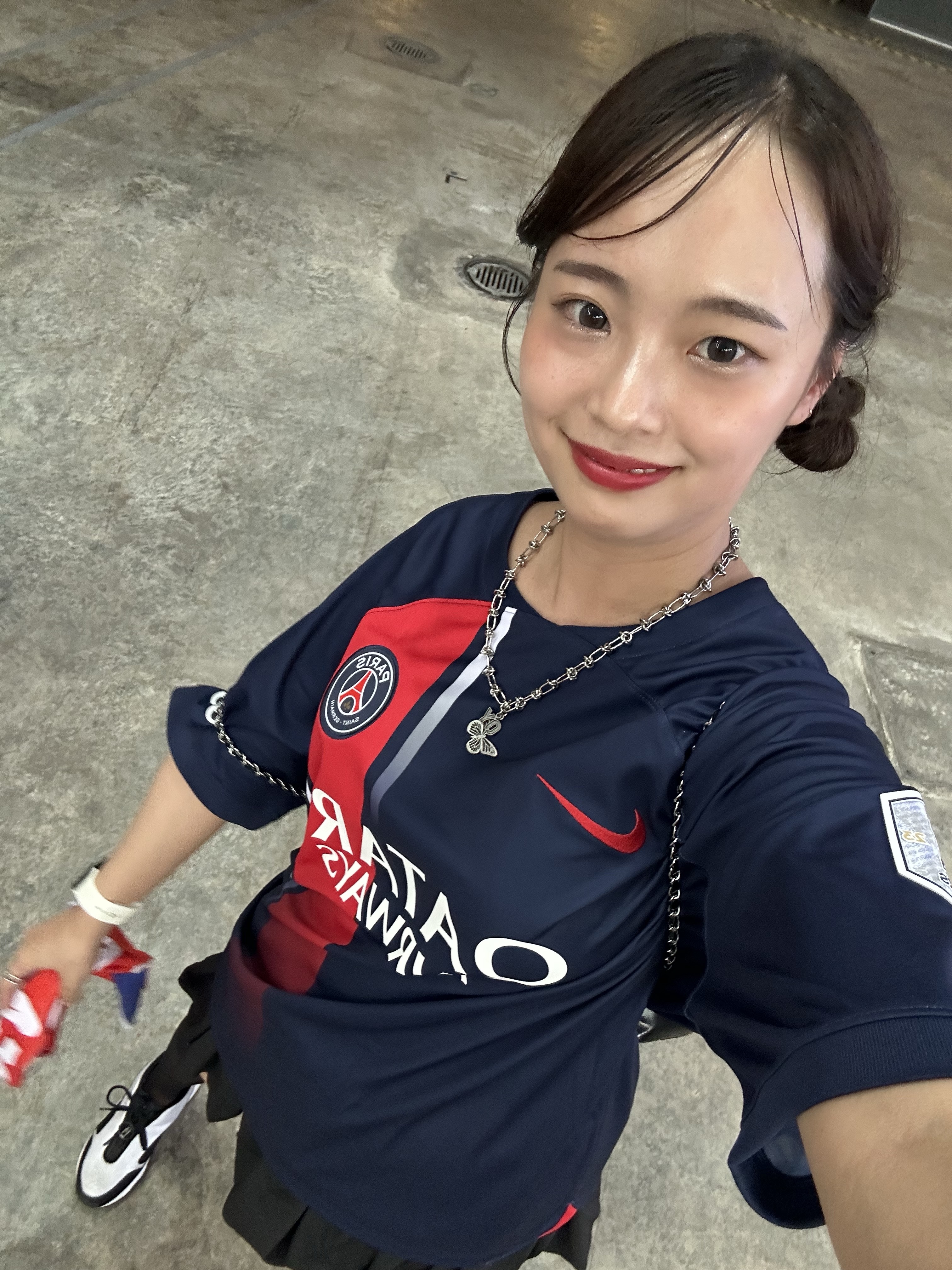 Nike Paris Saint-Germain 2023/24 Dri-Fit Stadium Home Jersey Midnight Navy (Non Marking Ver.), Nike x Comme des Garcons Homme Plus Air Max Sunder SP White Black 착용 스타일 - 7