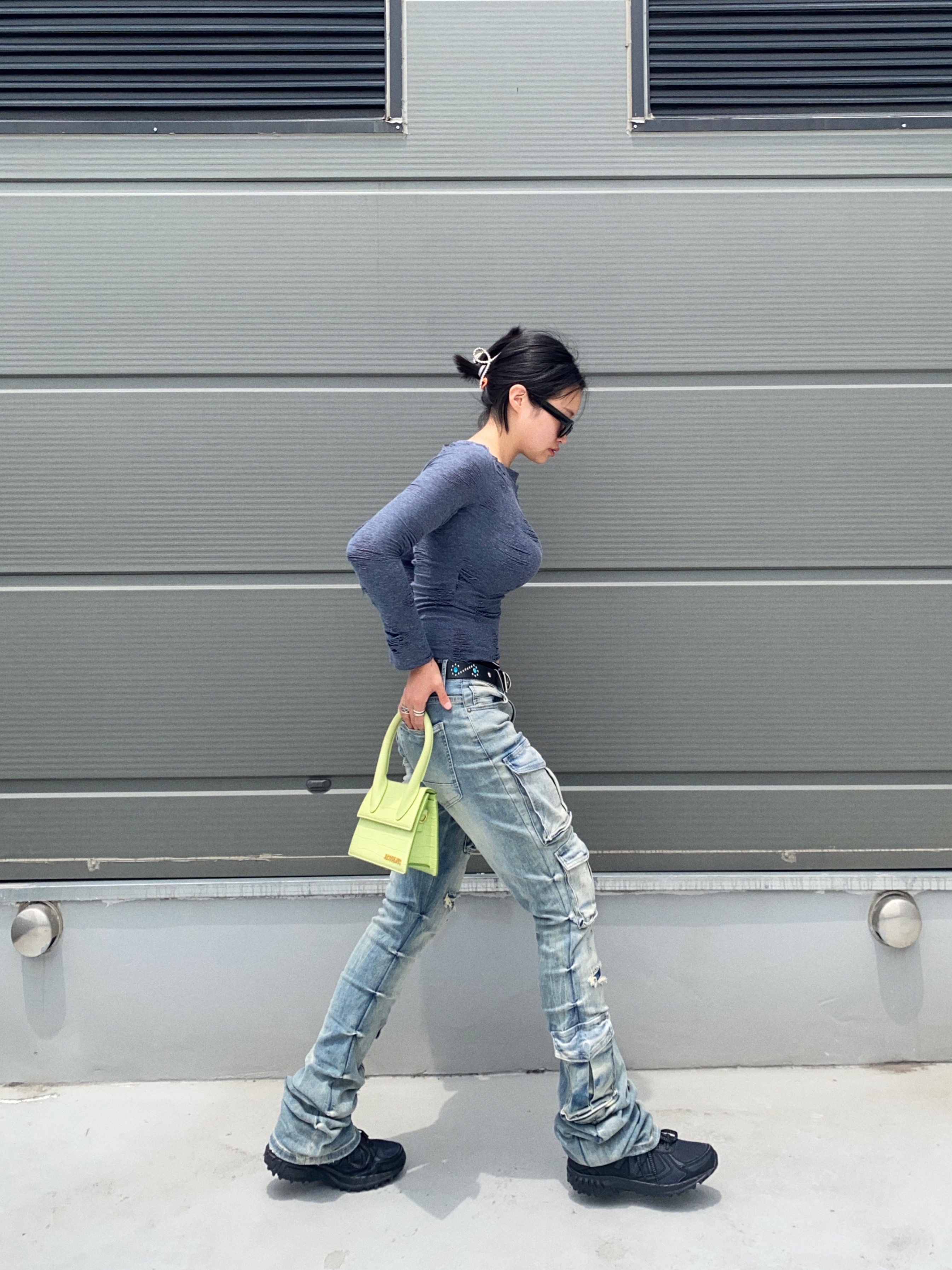 New Balance 410v5 Black - 2E Wide, Jacquemus Le Grand Chiquito Large Signature Handbag Light Green 착용 스타일 - 1