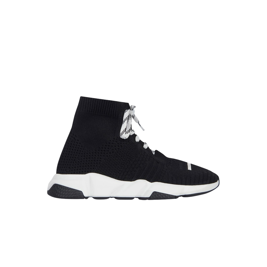 (키즈) 발렌시아가 스피드 레이스업 리사이클 니트 스니커즈 블랙 화이트