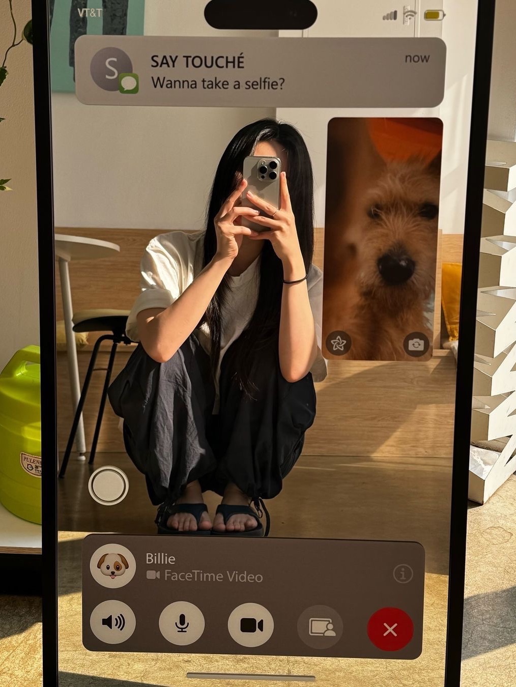Say Touche Facetime Mirror 착용 스타일