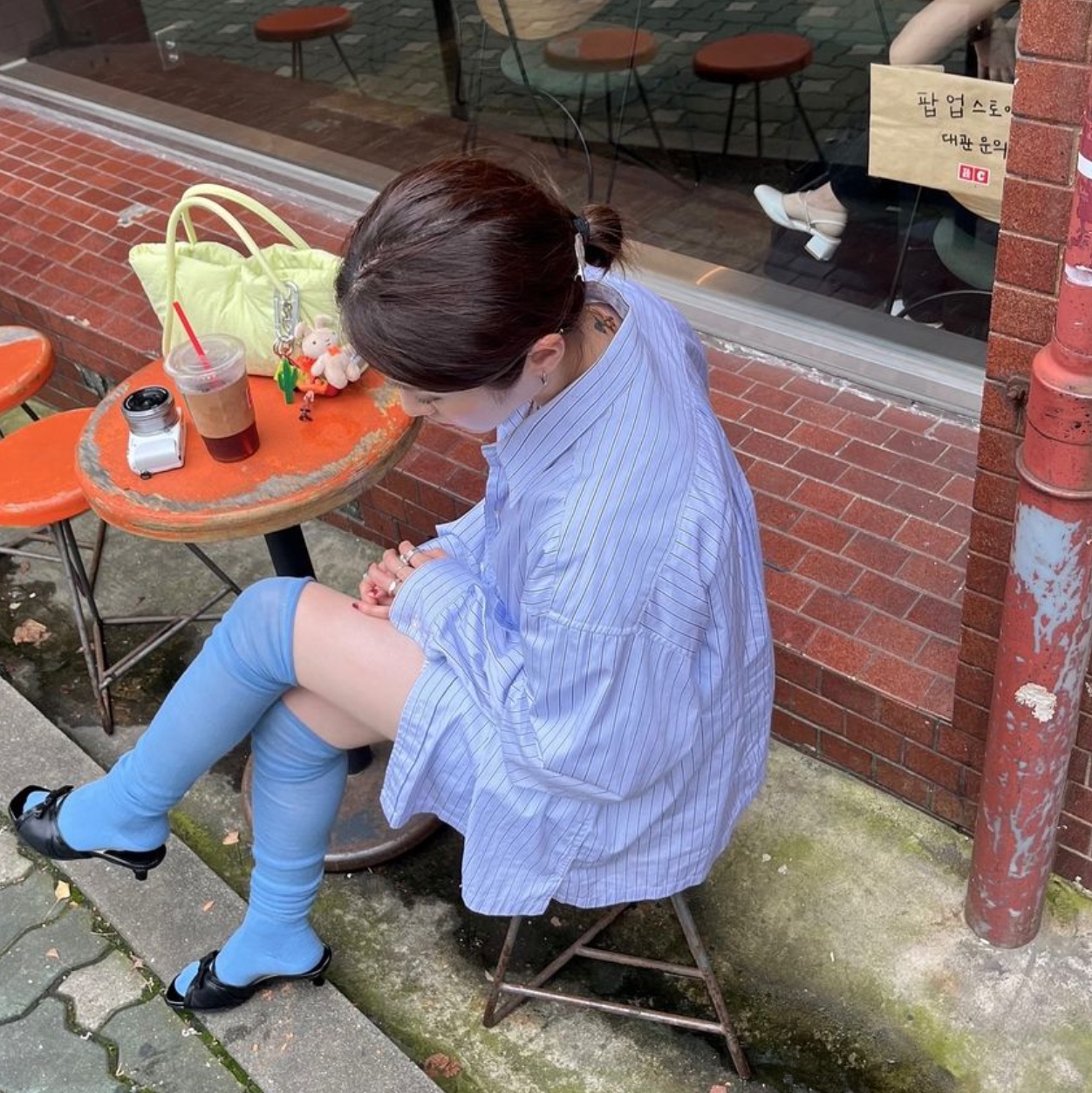APOA Ruban Mule Black, APOA Ruban Mule Off White 착용 스타일