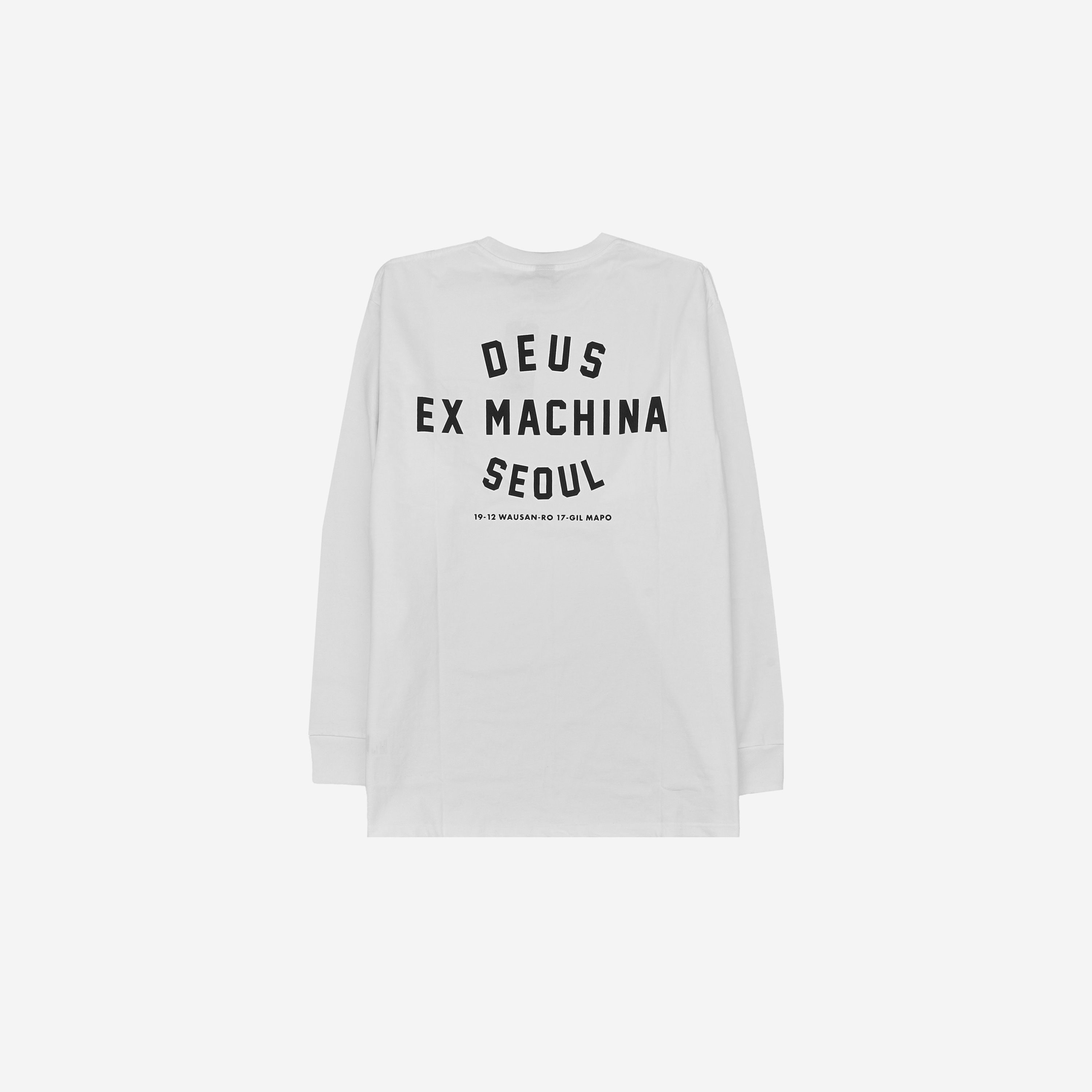 Deus Ex Machina Seoul College Long Sleeve T-Shirt White