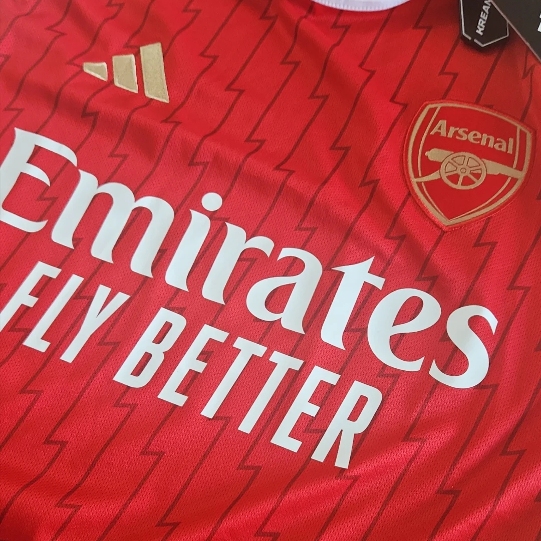 Adidas Arsenal 2023/24 Home Jersey Better Scarlet White - KR Sizing (Non Marking Ver.) 착용 스타일