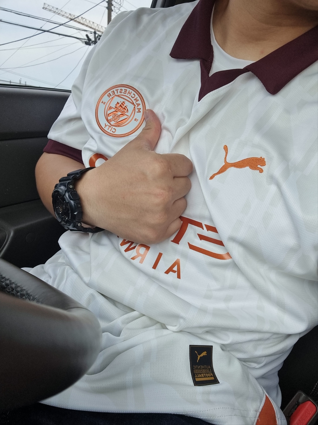 Puma Manchester City 2023/24 Away Jersey White Aubergine (Non Marking Ver.) 착용 스타일