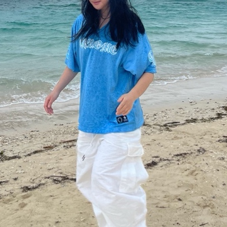 Chrome Hearts Mesh Stadium Jersey Blue 착용 스타일 - 2