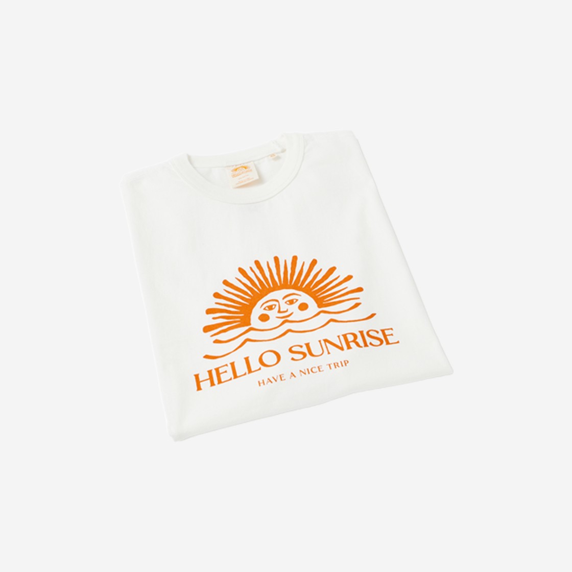 Hello Sunrise Original Logo Tee Marshmallow White 상세 이미지 3