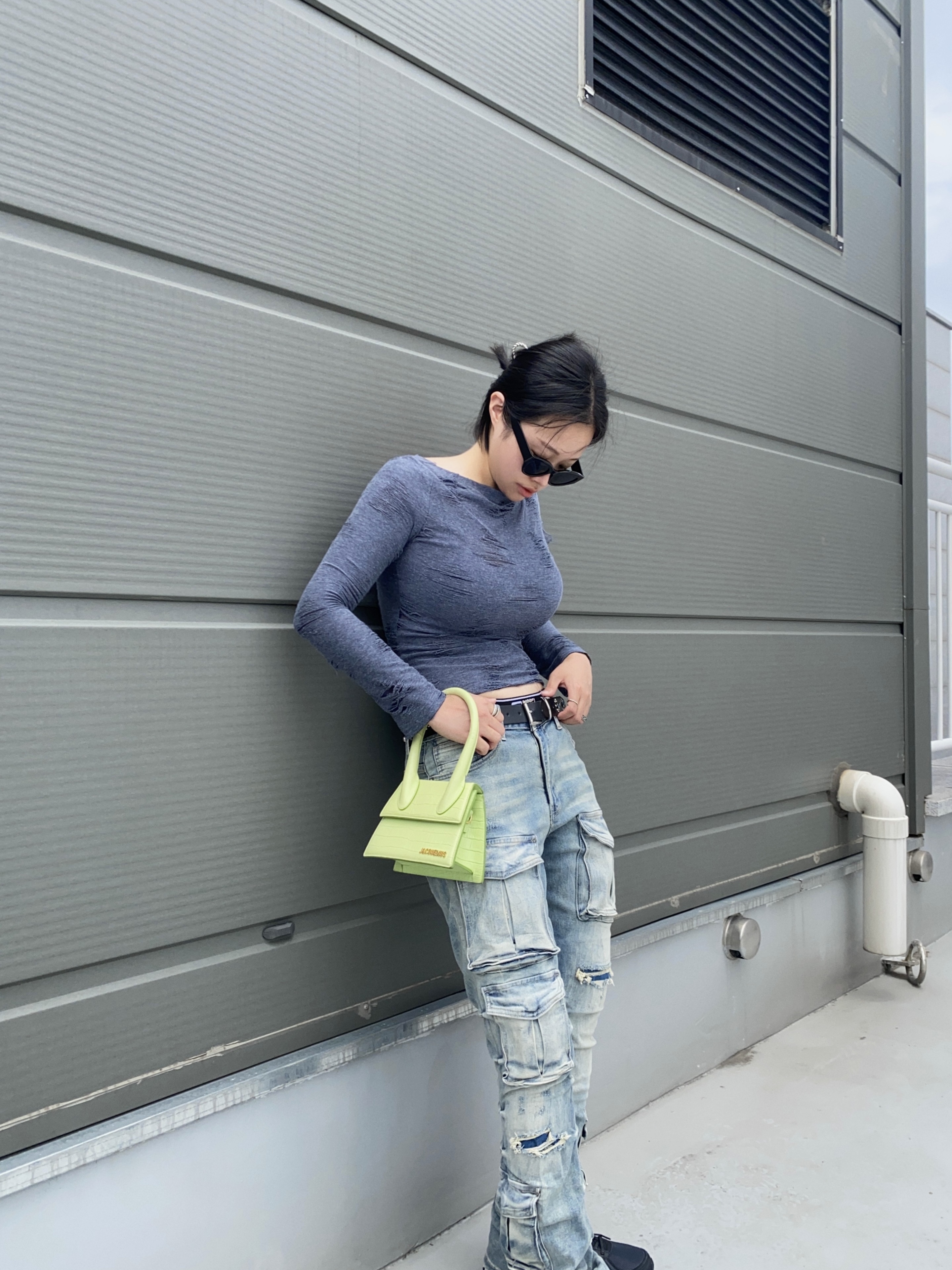 New Balance 410v5 Black - 2E Wide, Jacquemus Le Grand Chiquito Large Signature Handbag Light Green 착용 스타일 - 3