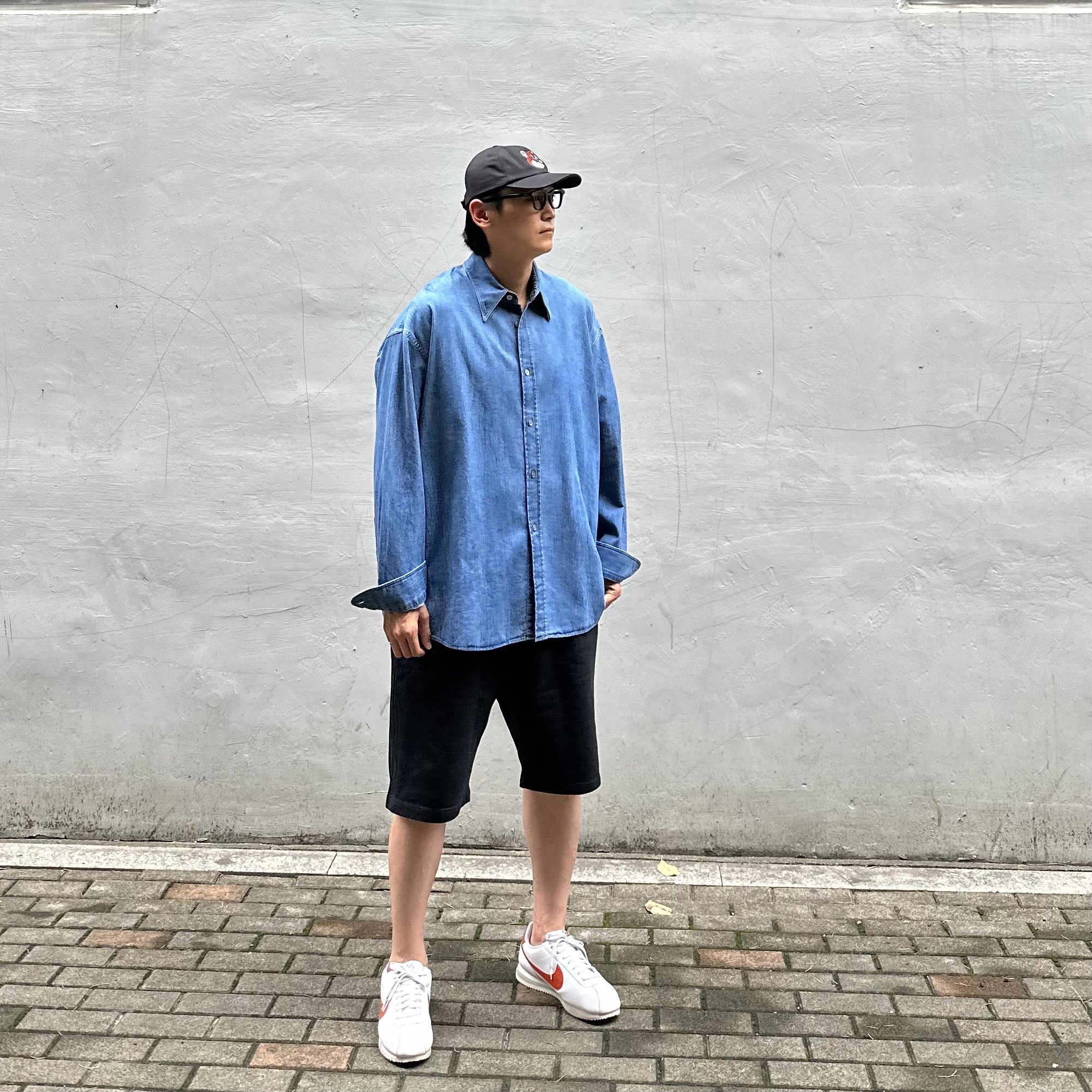 Nike Cortez White Campfire Orange 착용 스타일 - 2