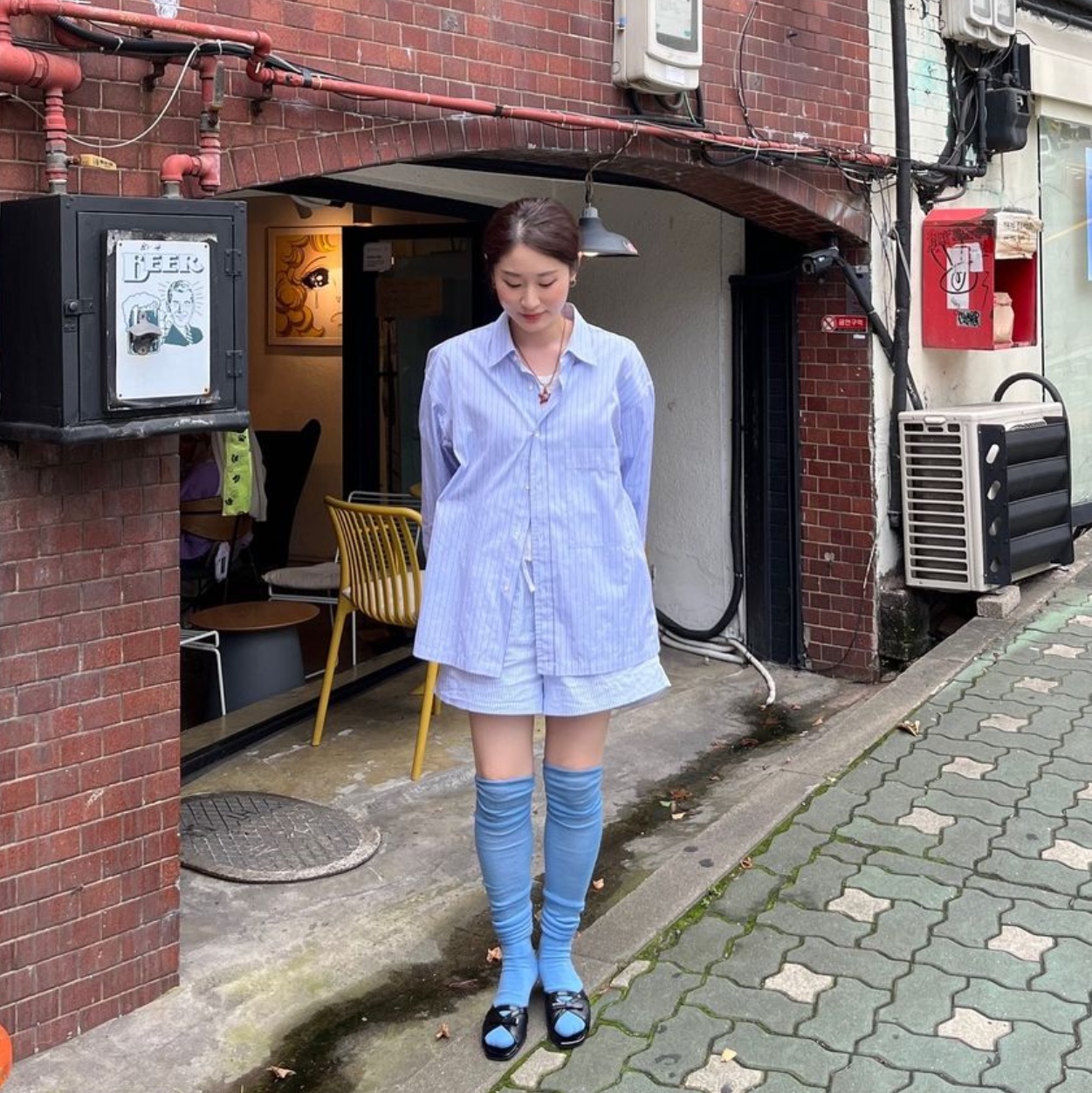 APOA Ruban Mule Black, APOA Ruban Mule Off White 착용 스타일