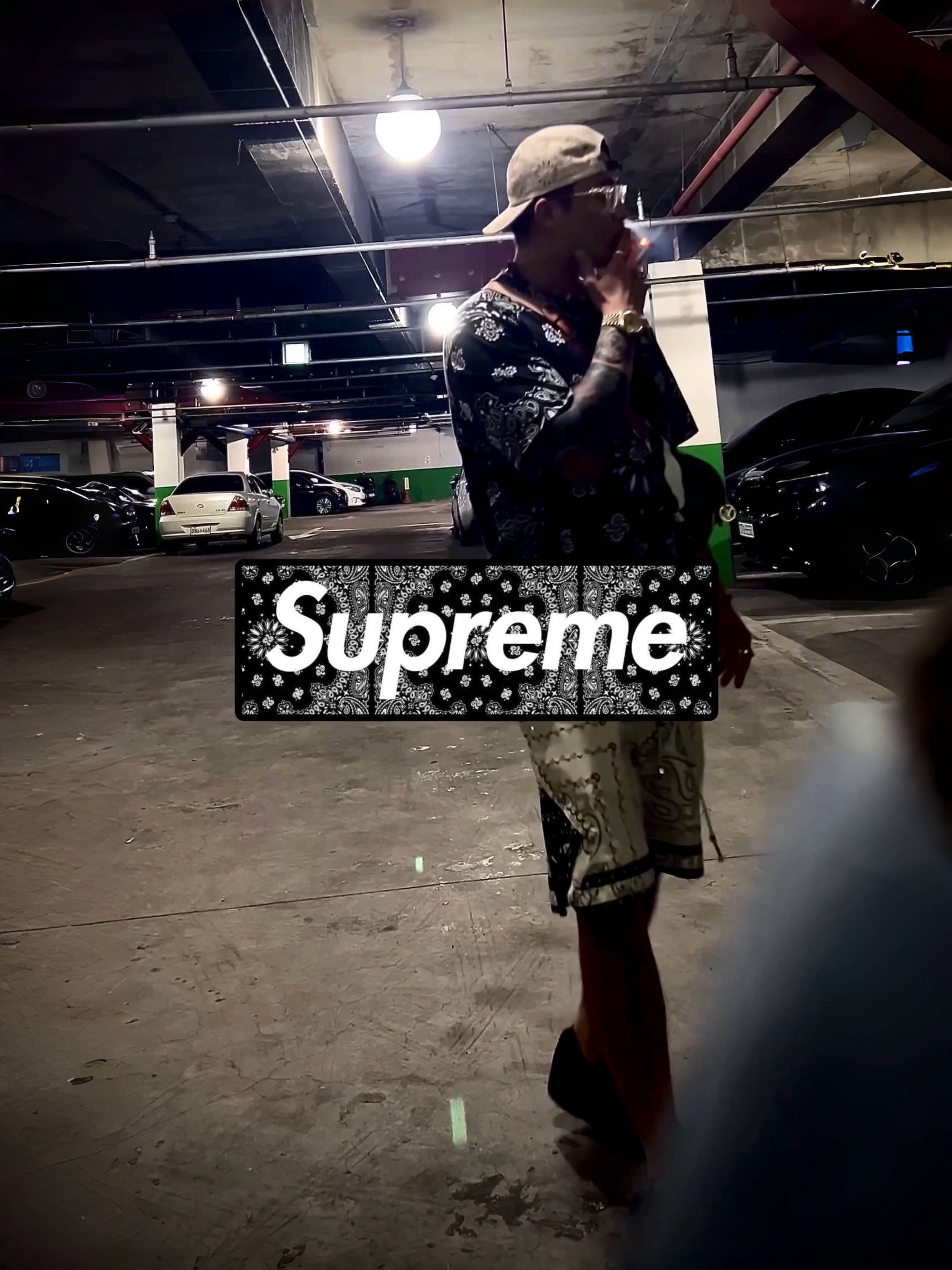 Supreme Bandana Camp Cap Tan - 21SS 착용 스타일