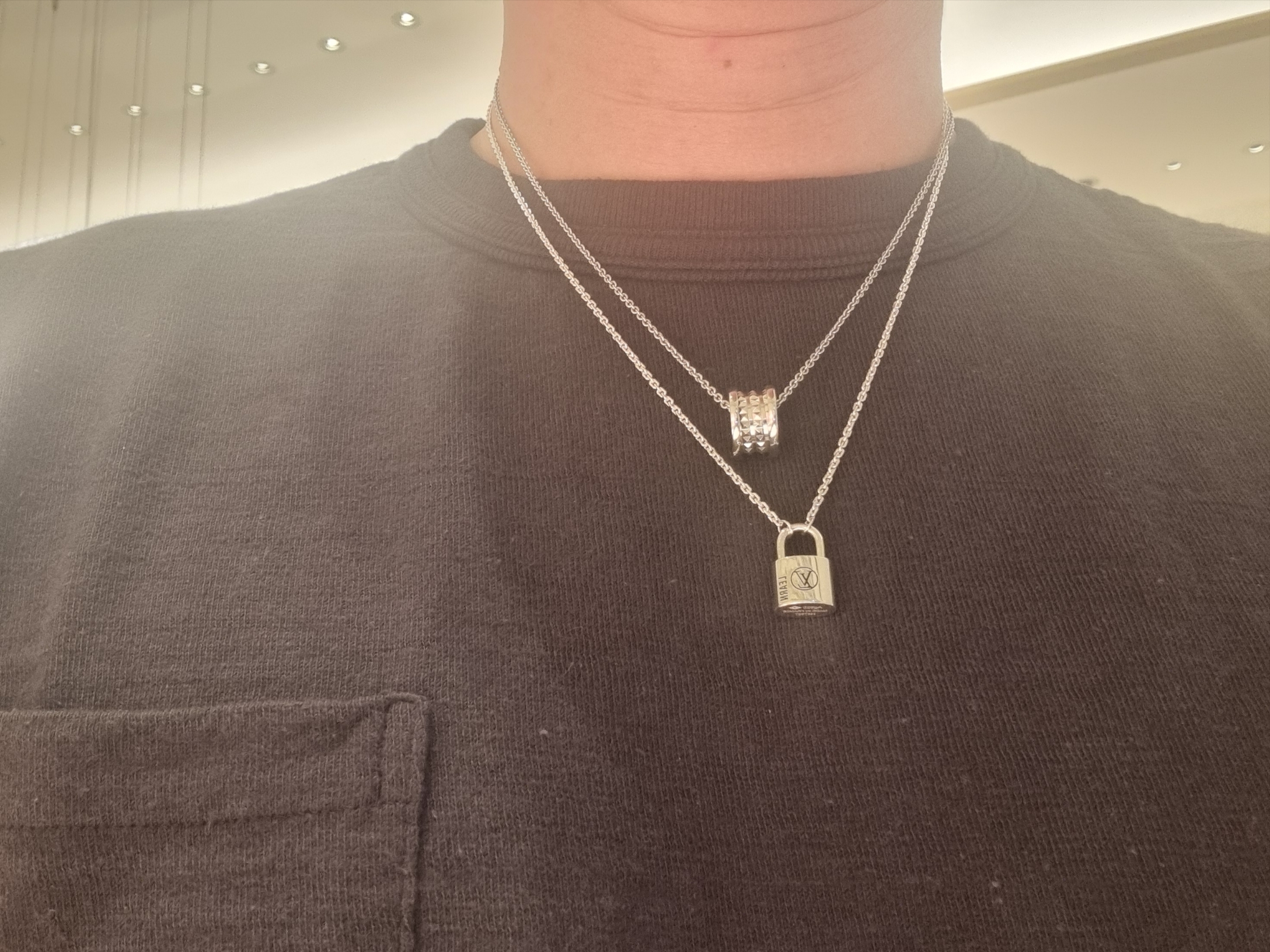 Bulgari Save The Children Necklace Sterling Silver 착용 스타일 - 2