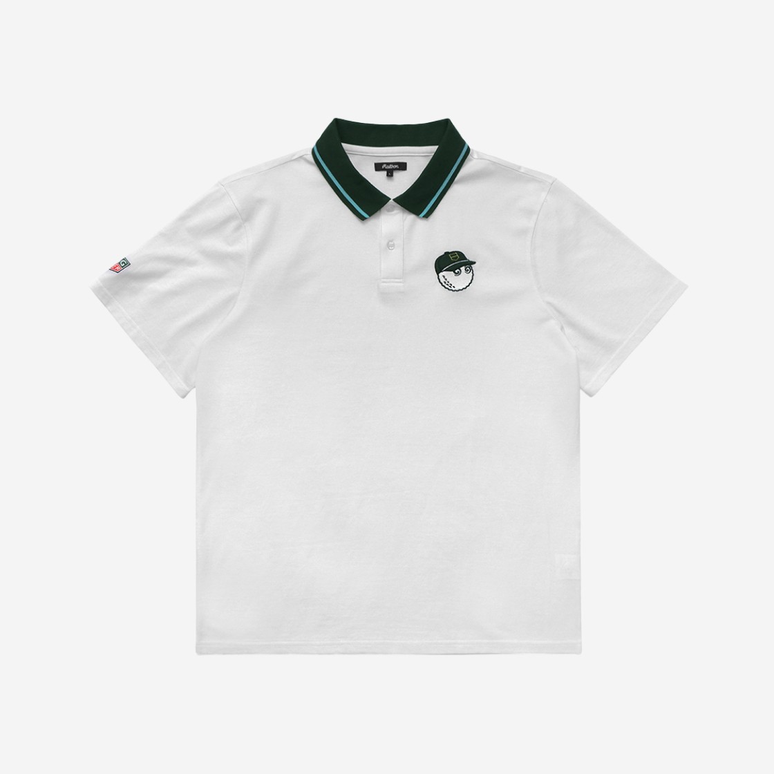 Malbon Golf x TAG Heuer Pique Polo Shirt White 상세 이미지 1