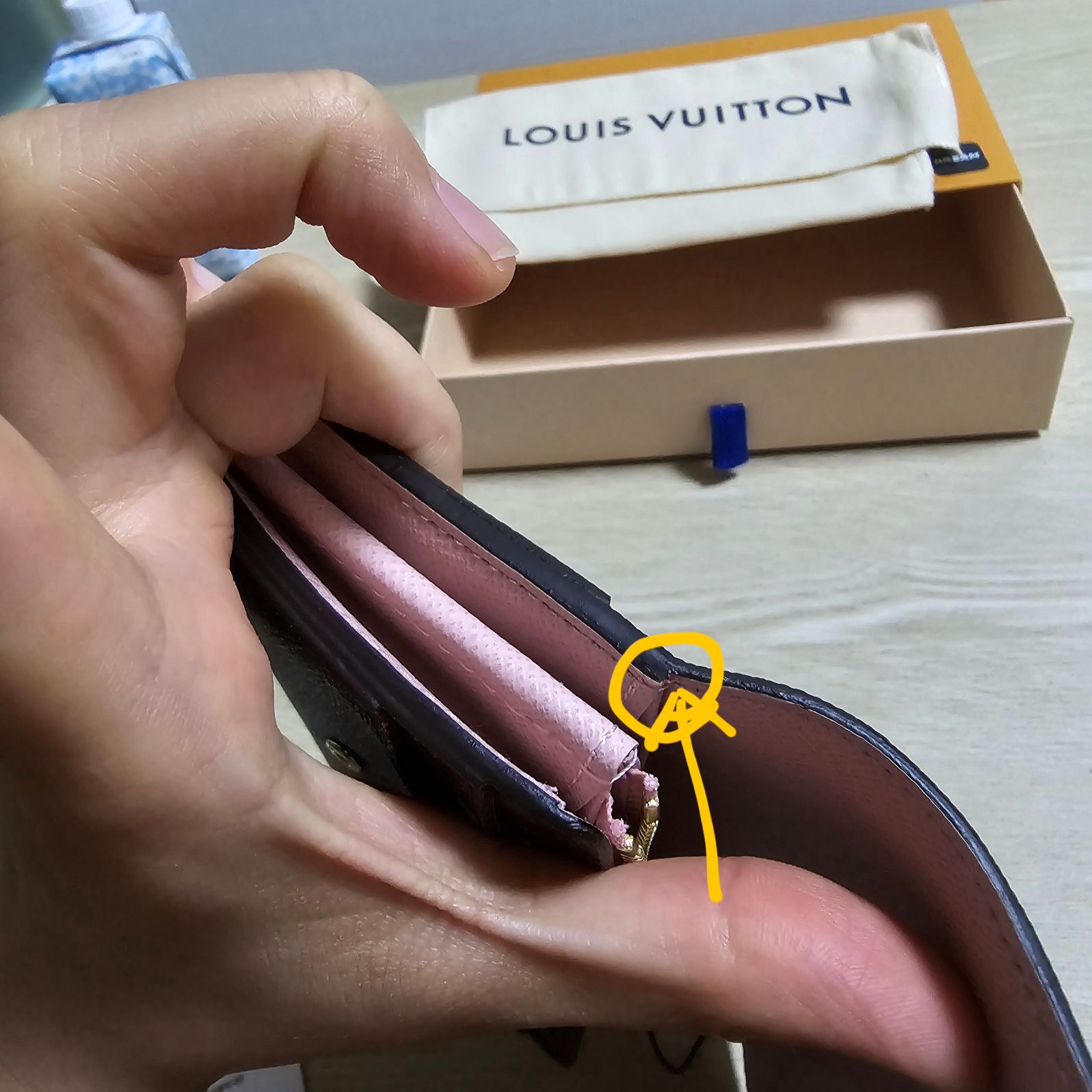 Louis Vuitton Sarah Wallet Monogram Rose Ballerine 착용 스타일 - 3