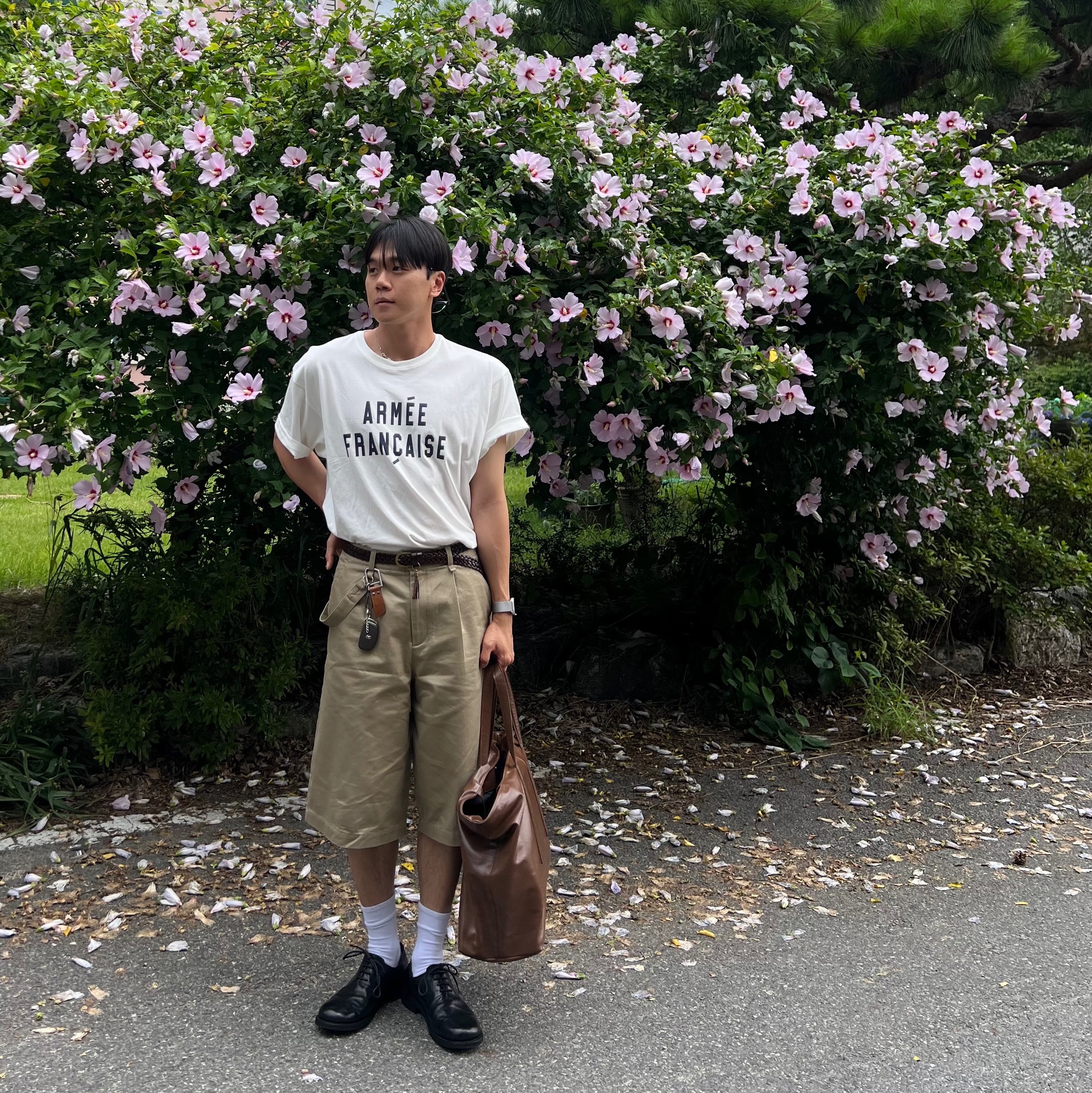 Kinchi Maryam Grainy - 647 (a) Black 착용 스타일