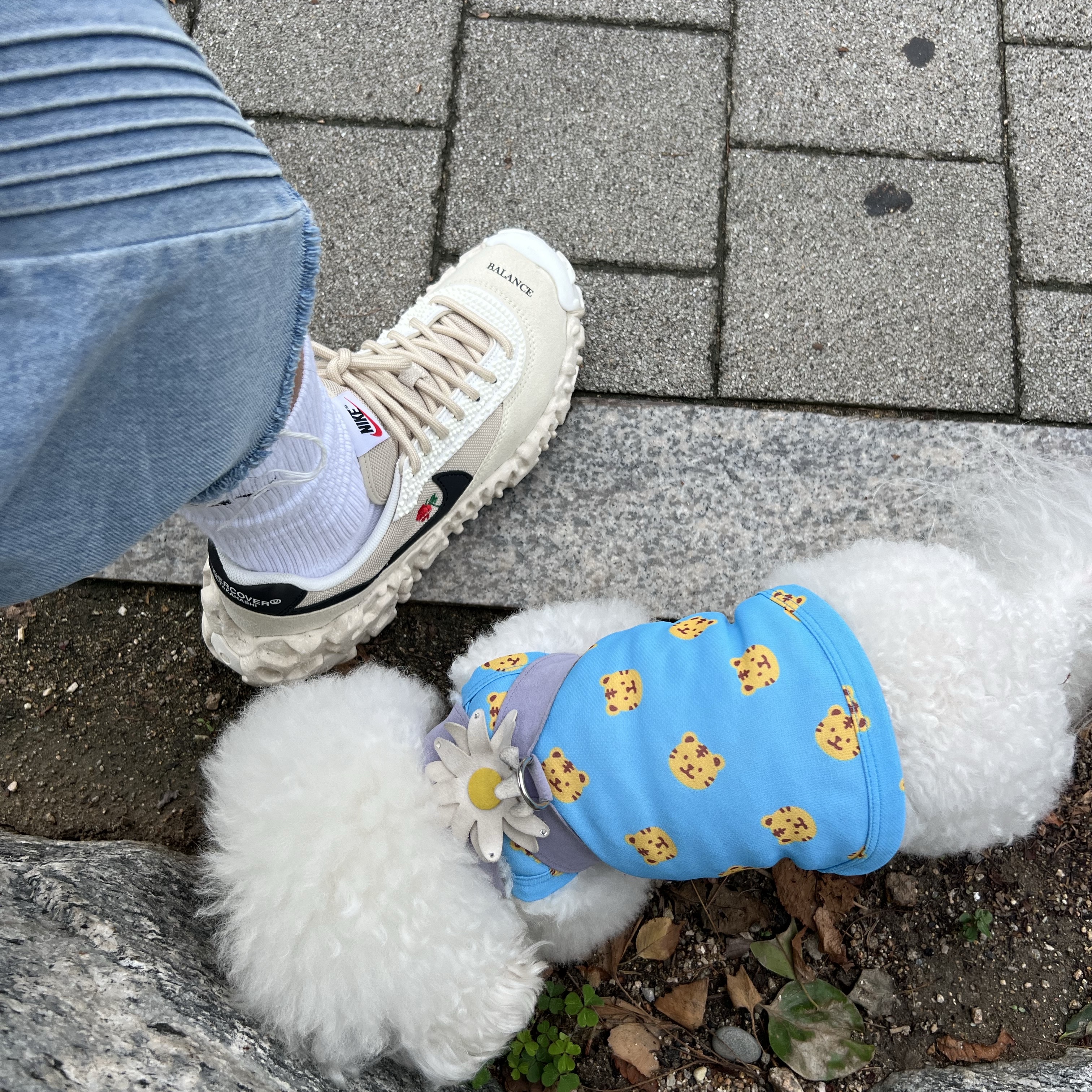 Nike x Undercover Overbreak SP Overcast, Levi's x Erl Overall Shorts Indigo 착용 스타일 - 5