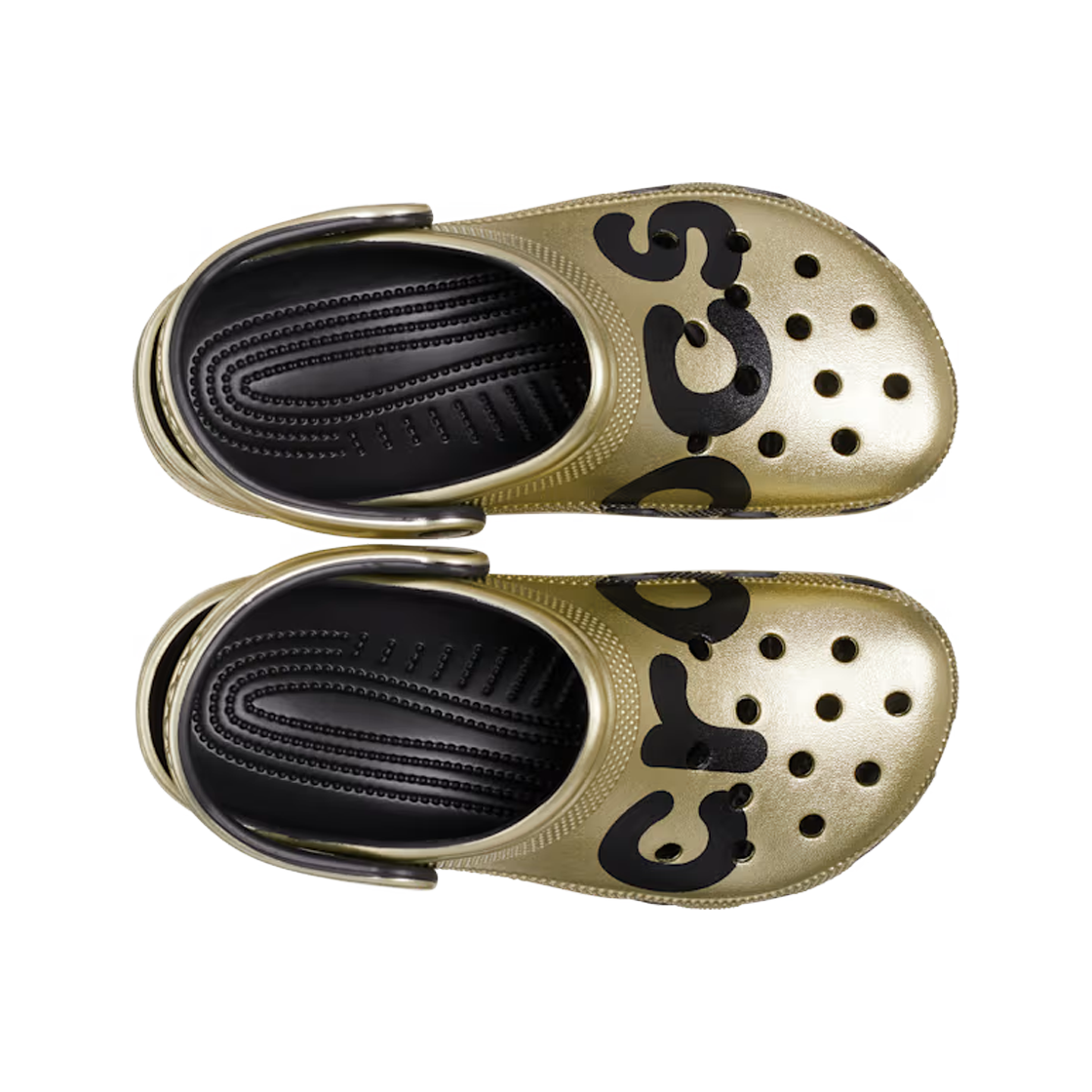 Crocs Classic Metallic Logo Clog Gold Metallic 상세 이미지 2