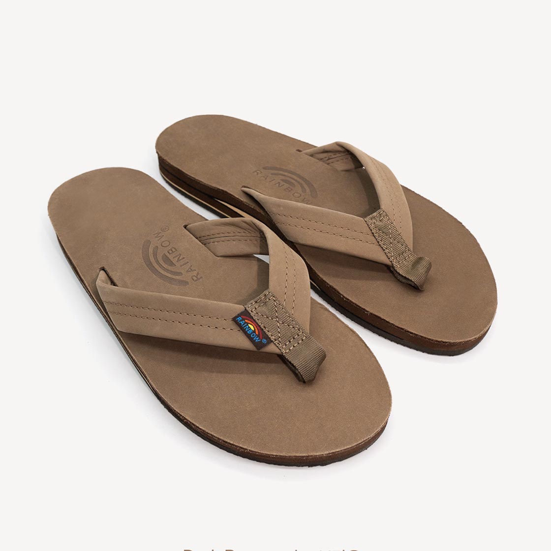 레인보우 샌들 더블레이어 다크브라운(Rainbow Sandals Double Layer Dark Brown) - 2